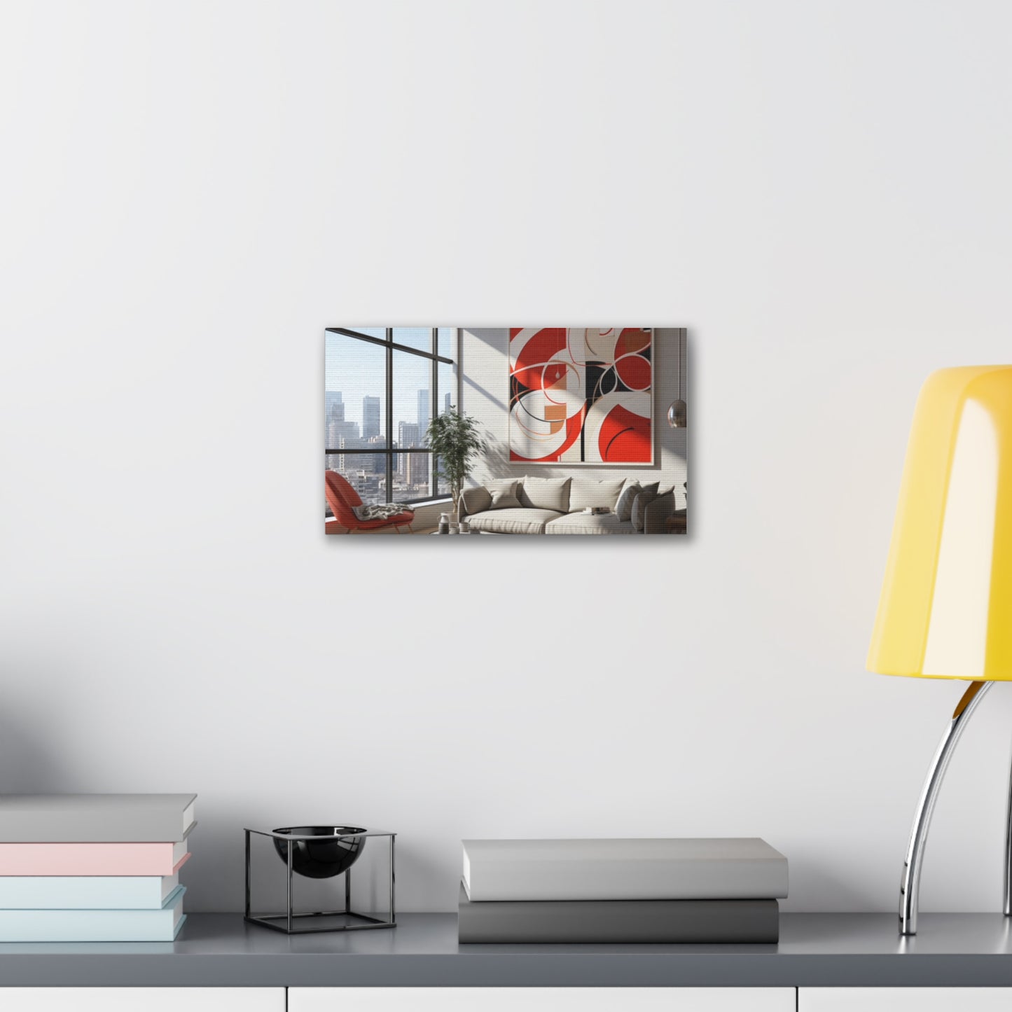 Crimson Elegance: A Symphony of Sophistication Canvas Print