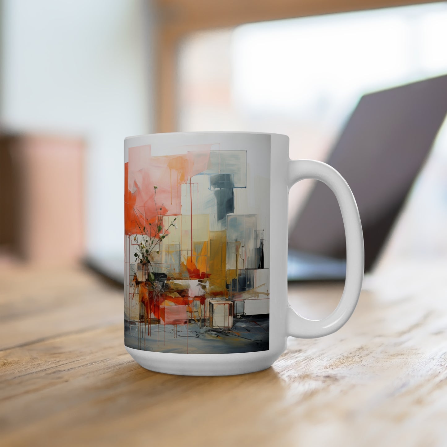 Artsy Abstract Ceramic Mug 15oz