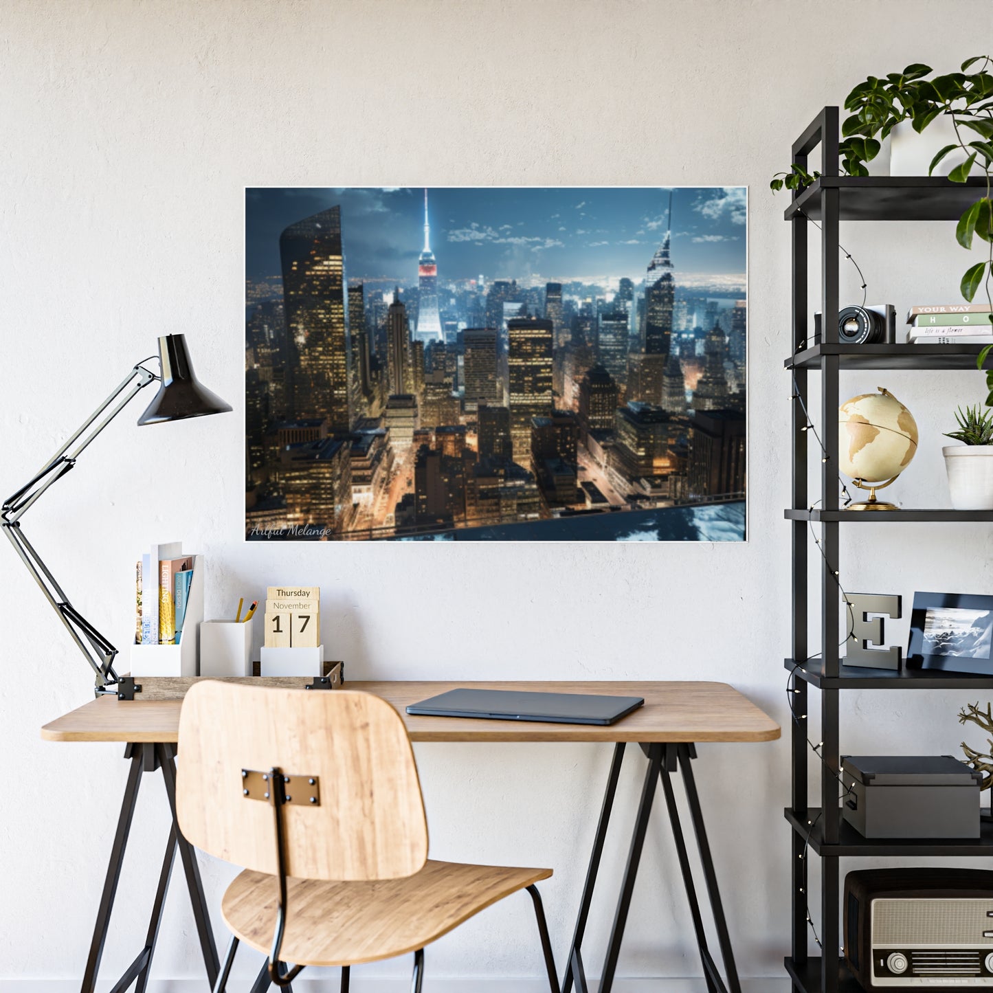 Skyline Vista: Hyper-Realistic 3D Cityscape Posters