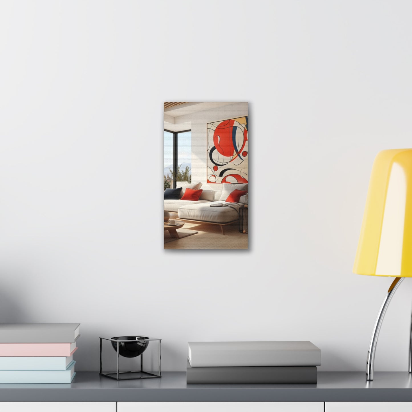 Crimson Elegance: A Symphony of Sophistication Canvas Print