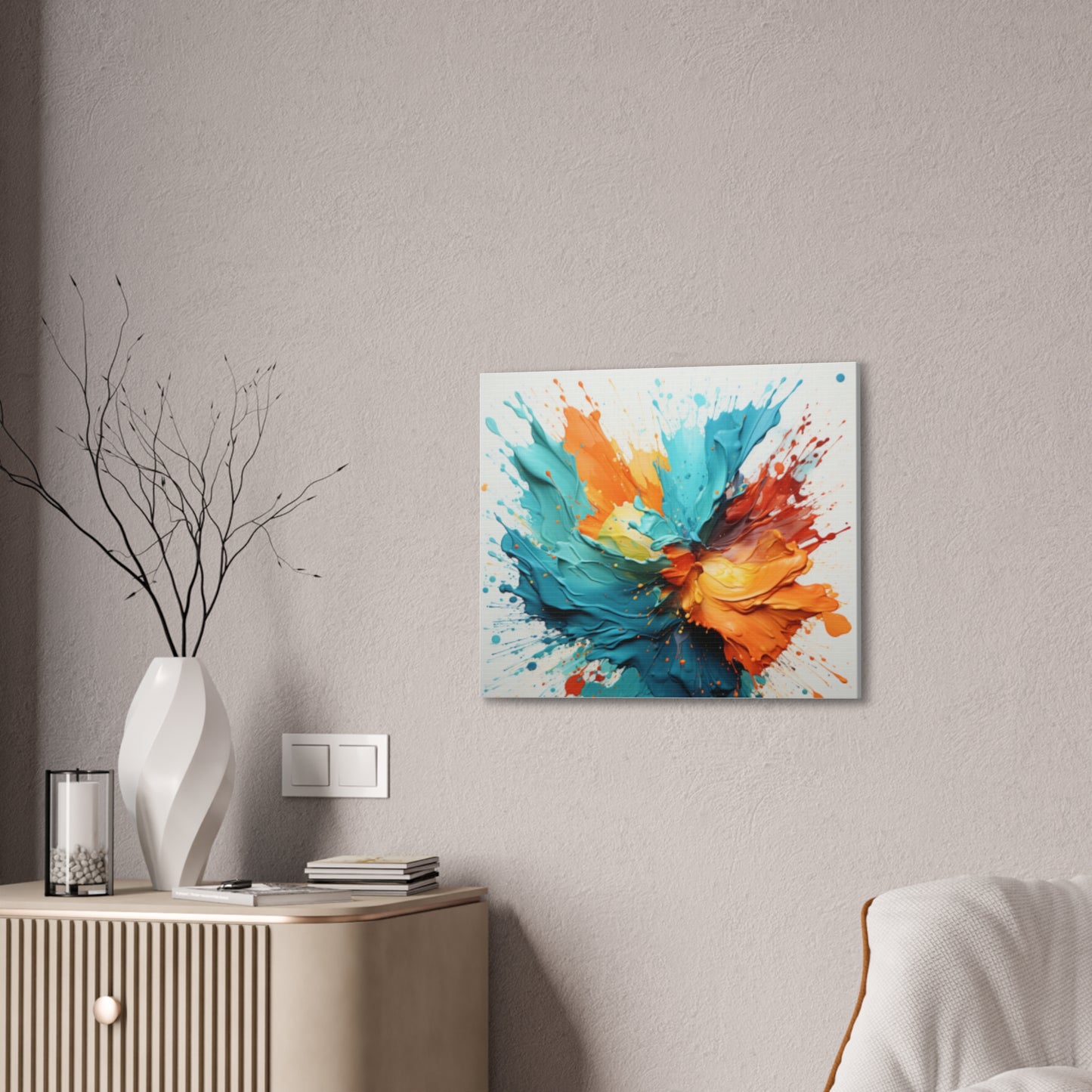 Primary Elegance: A Symphony of Sophistication Canvas Print