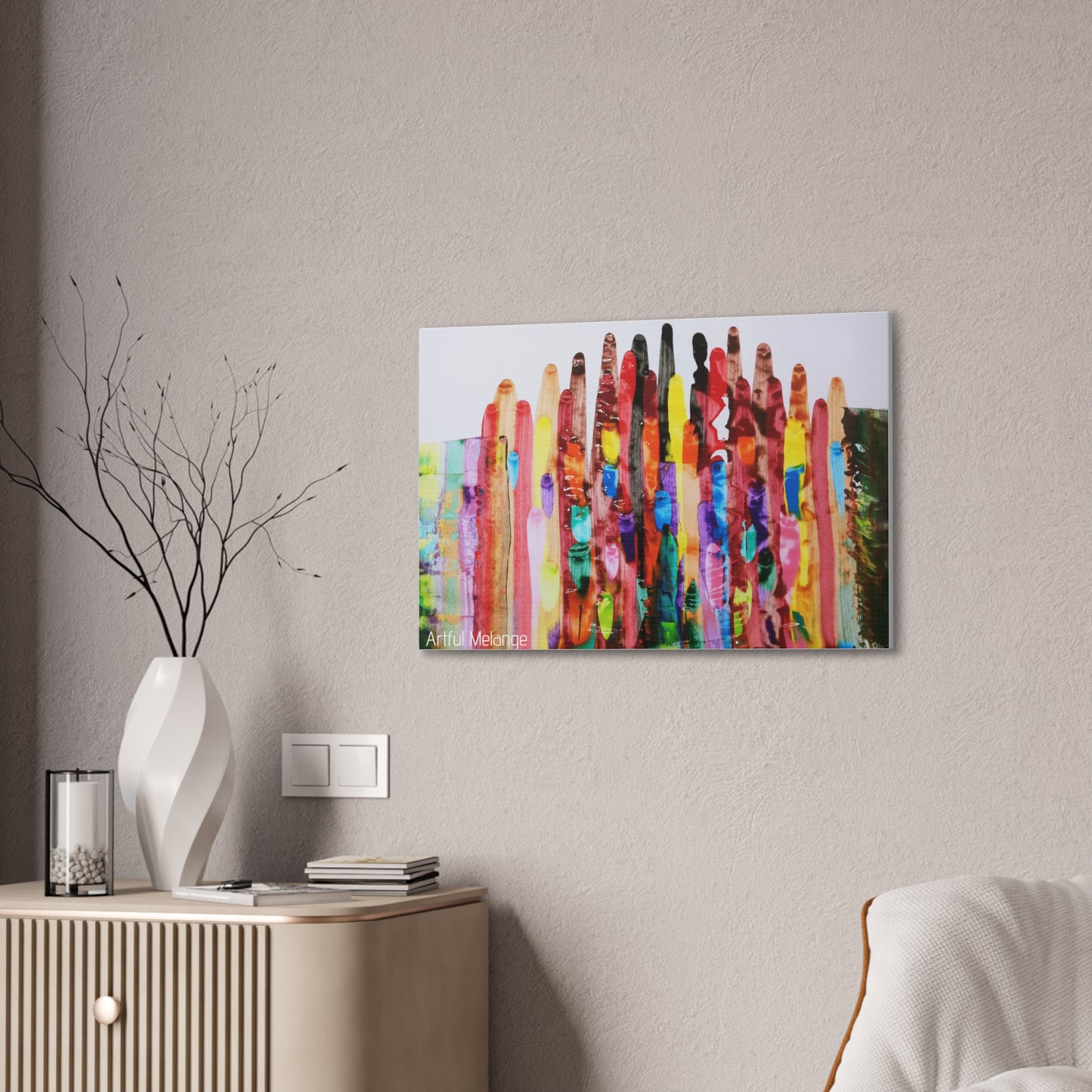 Primary Elegance: A Symphony of Sophistication Canvas Print