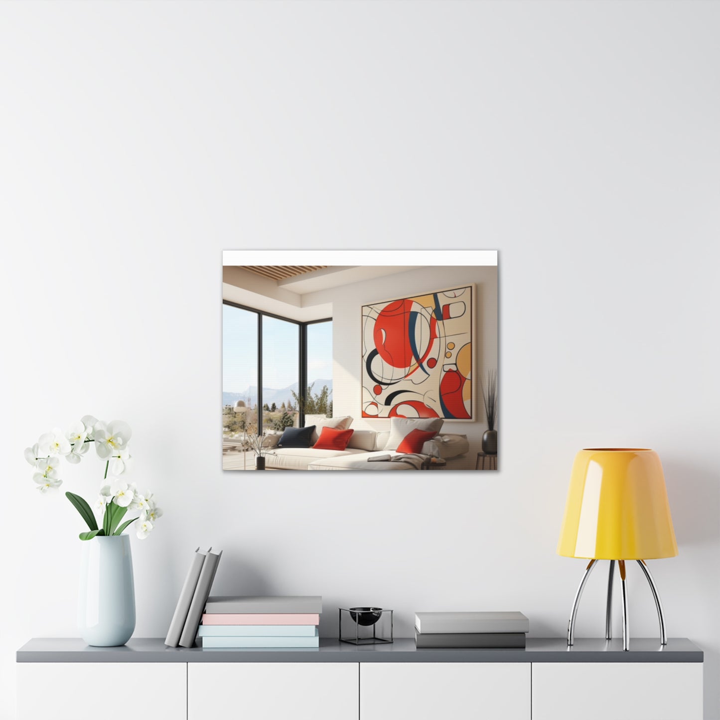 Crimson Elegance: A Symphony of Sophistication Canvas Print