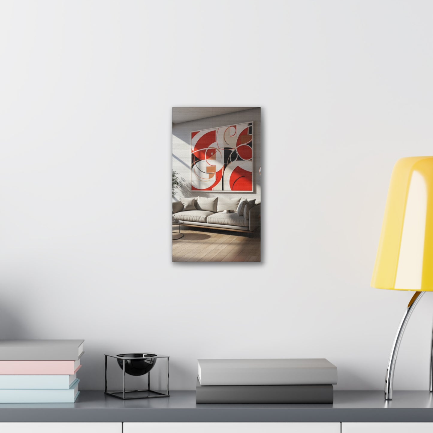 Crimson Elegance: A Symphony of Sophistication Canvas Print