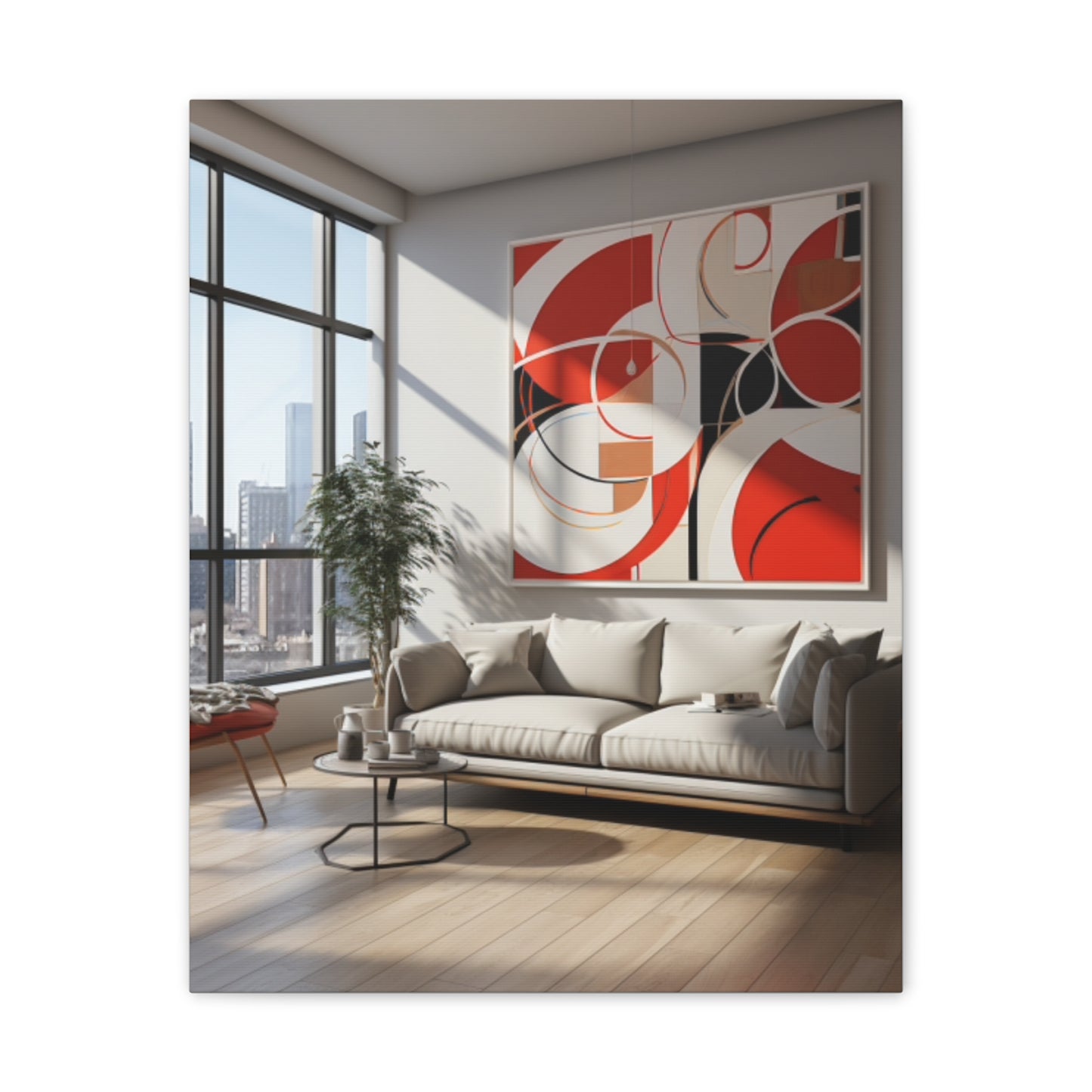 Crimson Elegance: A Symphony of Sophistication Canvas Print