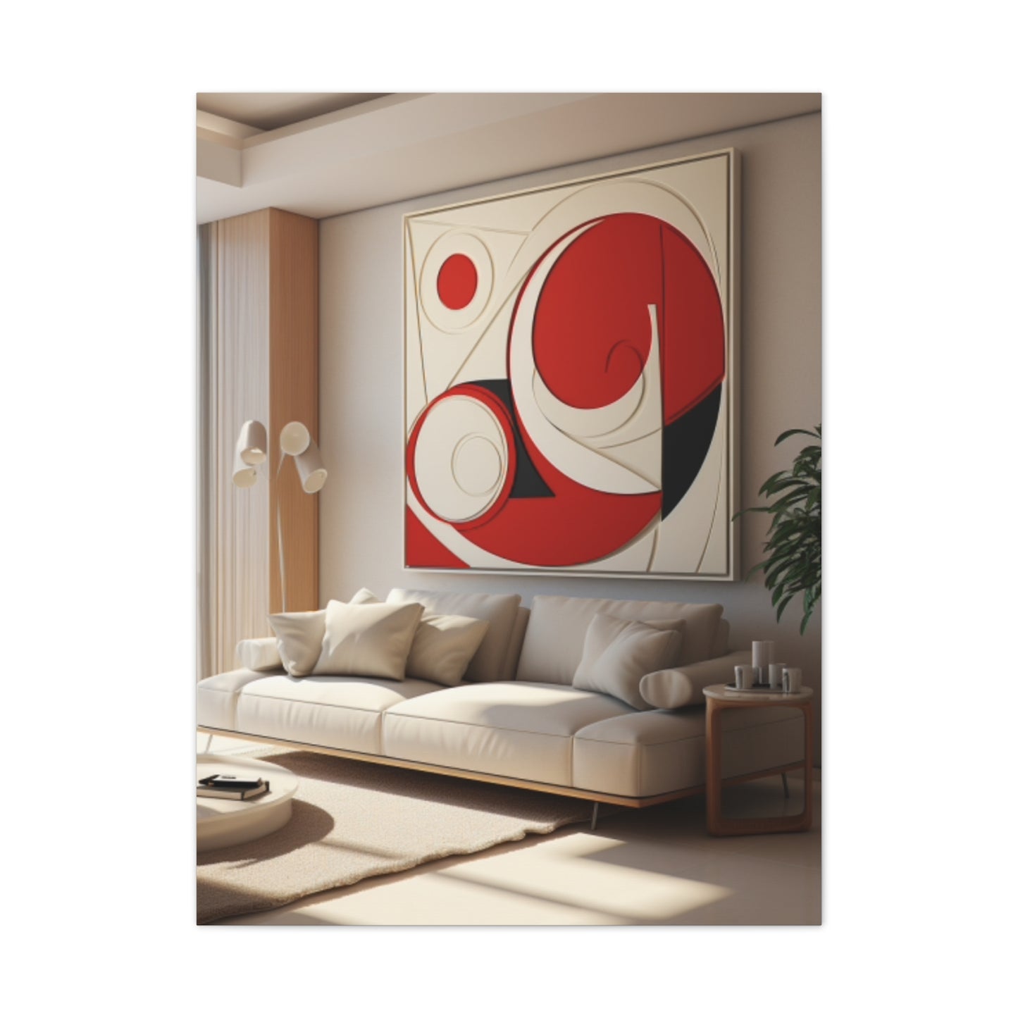 Crimson Elegance: A Symphony of Sophistication Canvas Print