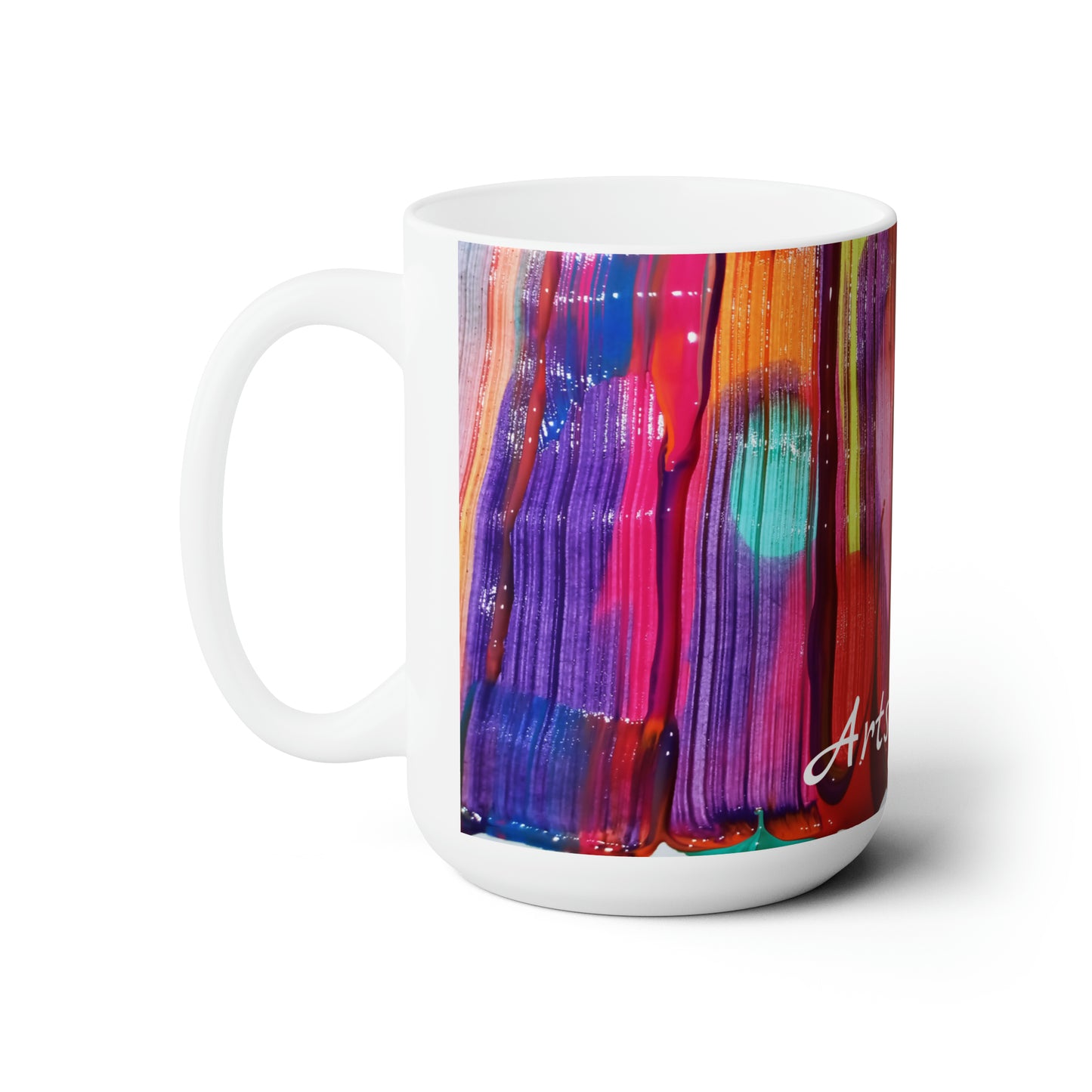 Artsy Pour Ceramic Mug 15oz