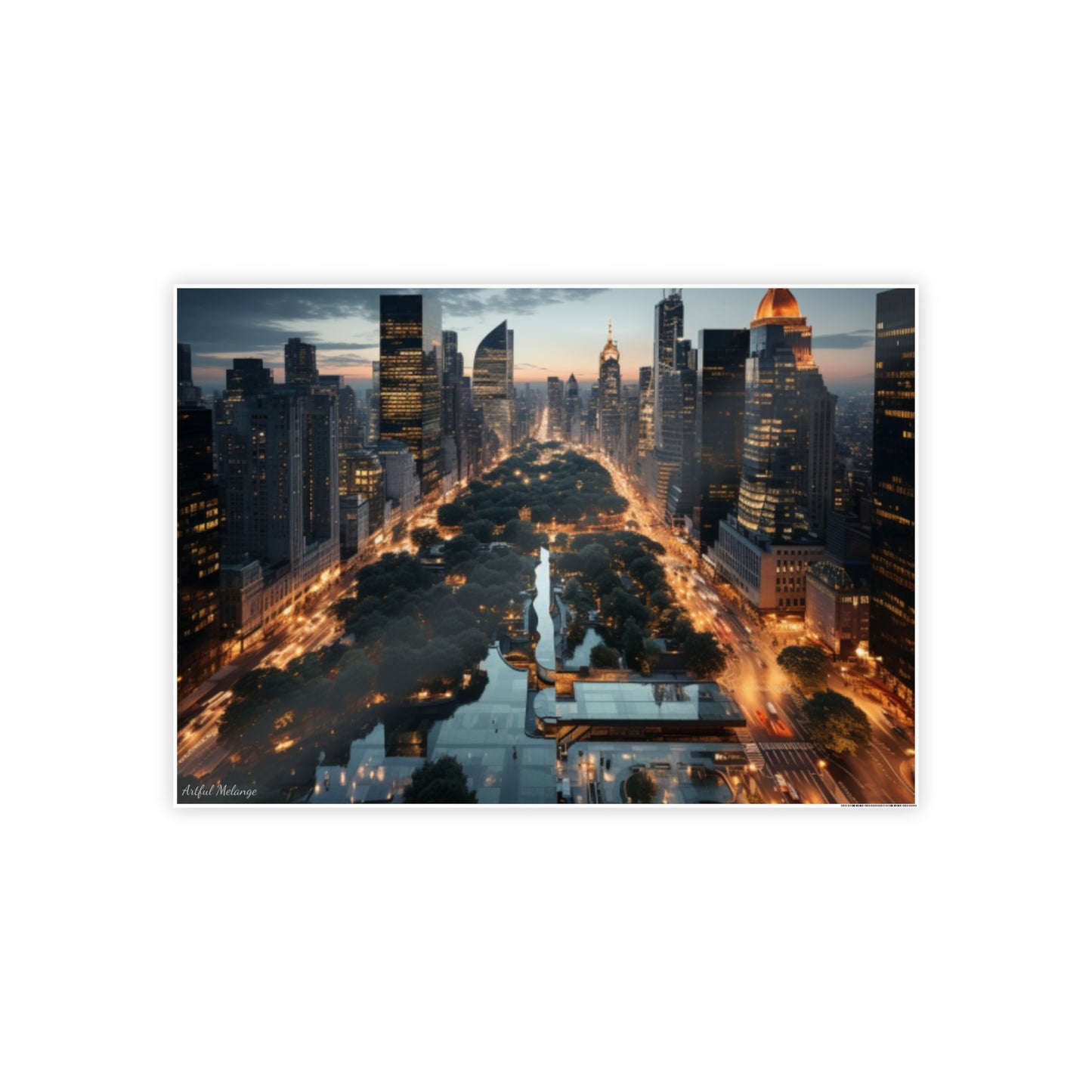 Skyline Vista: Hyper-Realistic 3D Cityscape Posters