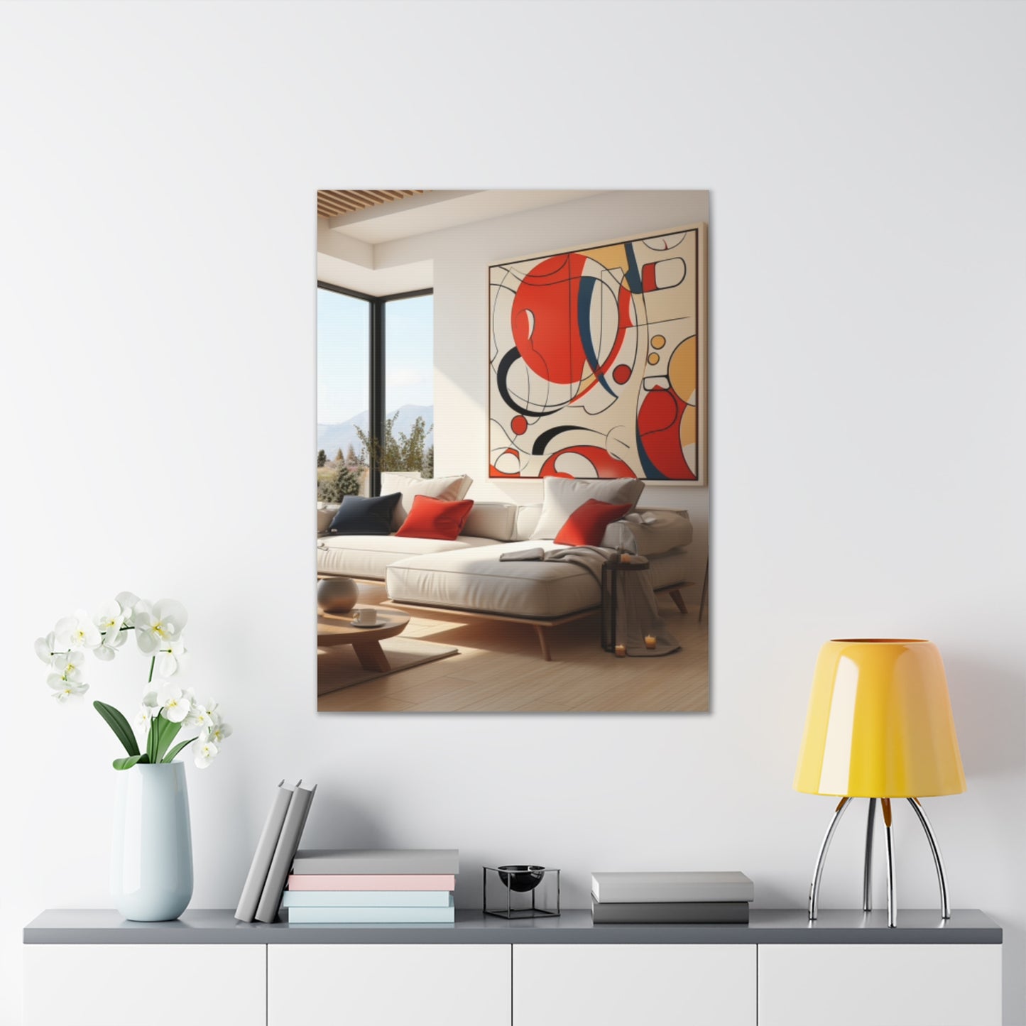 Crimson Elegance: A Symphony of Sophistication Canvas Print