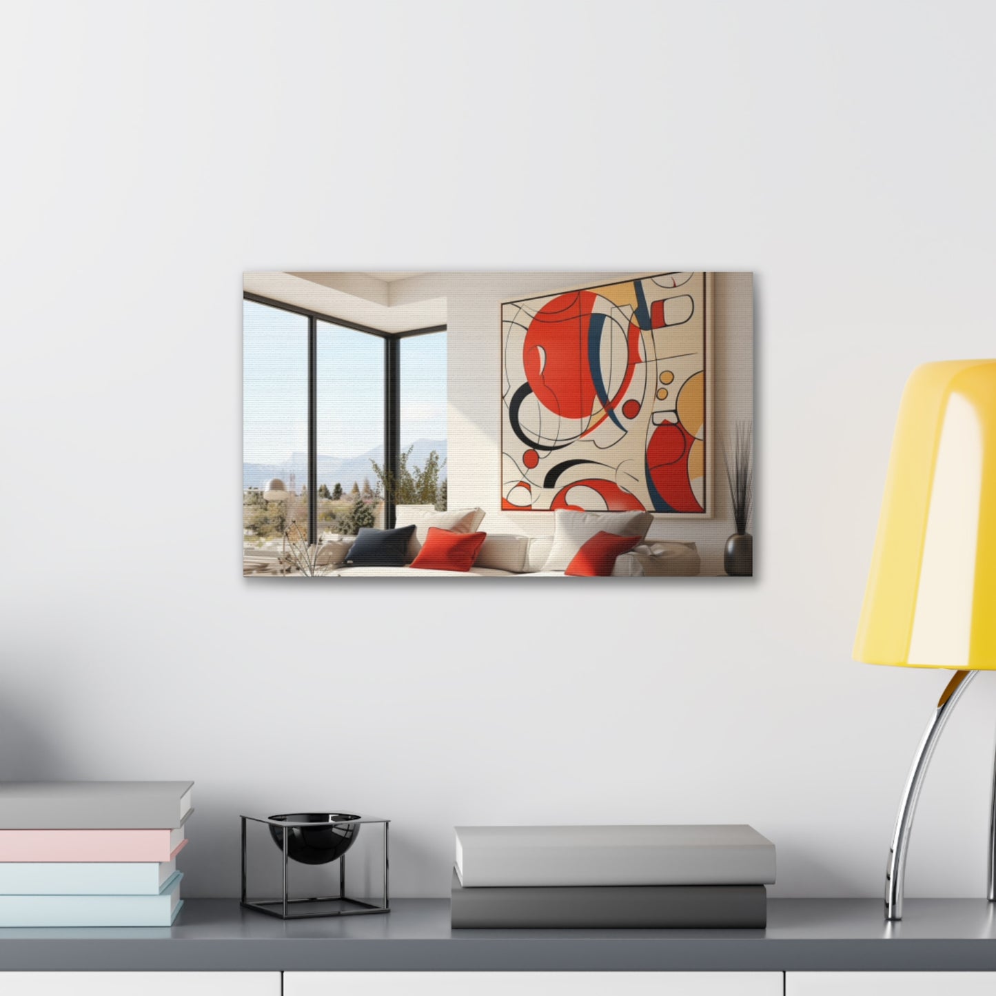 Crimson Elegance: A Symphony of Sophistication Canvas Print