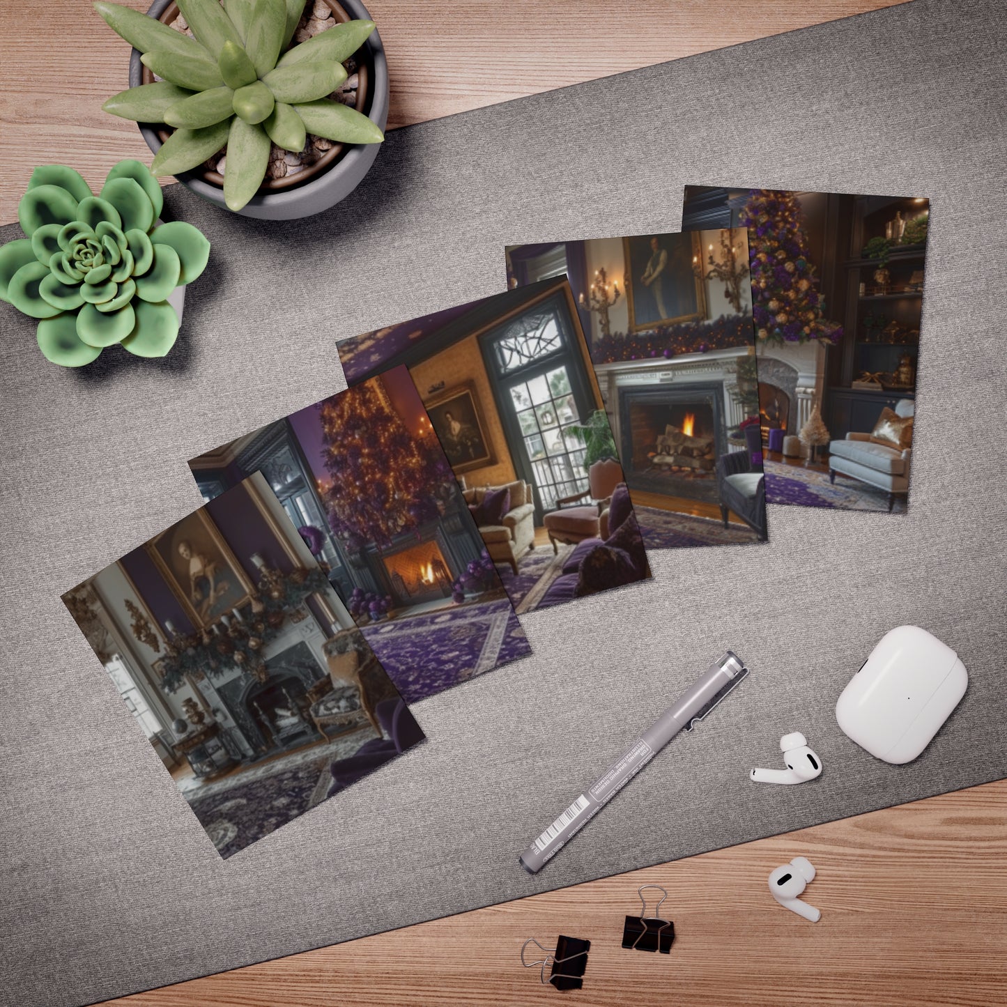 Big Easy Festivity Mardi Gras Note Card Set (5-Pack)