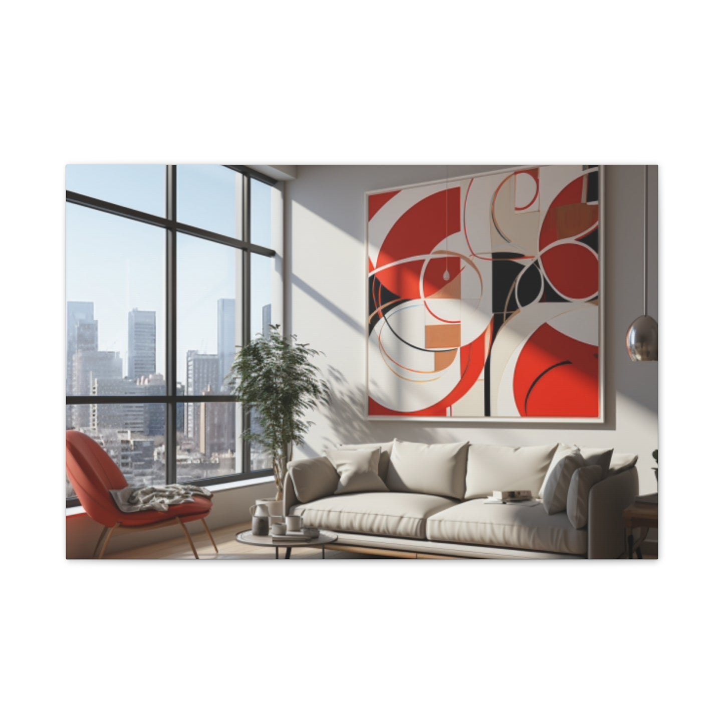Crimson Elegance: A Symphony of Sophistication Canvas Print