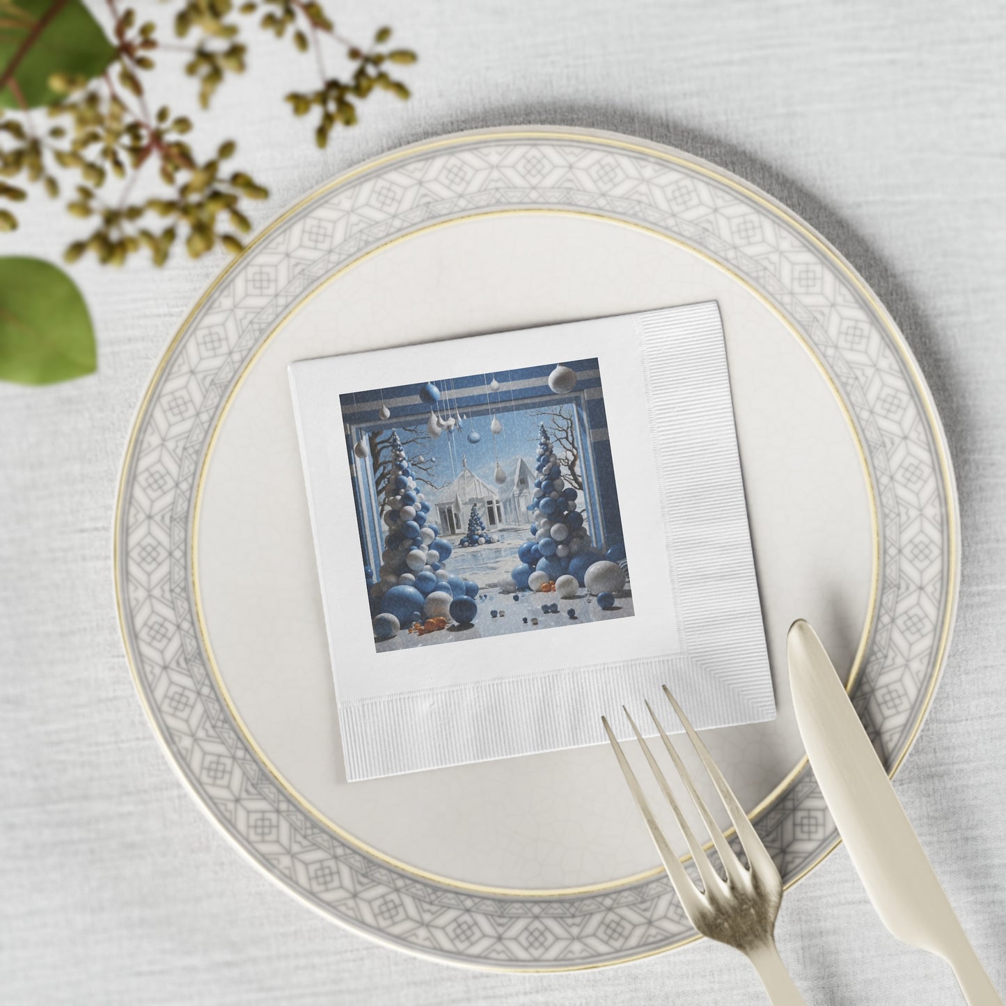 Dynamic Holiday Napkins for Sophisticated Living Spaces