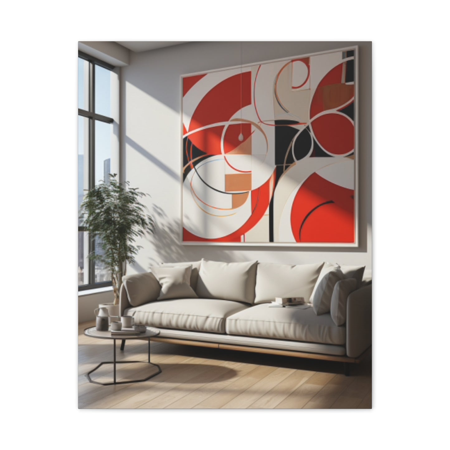 Crimson Elegance: A Symphony of Sophistication Canvas Print