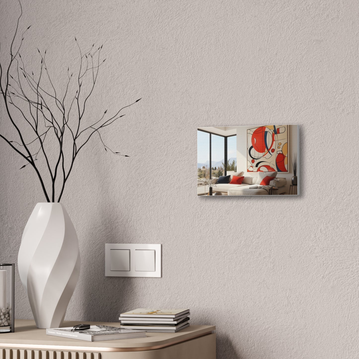 Crimson Elegance: A Symphony of Sophistication Canvas Print