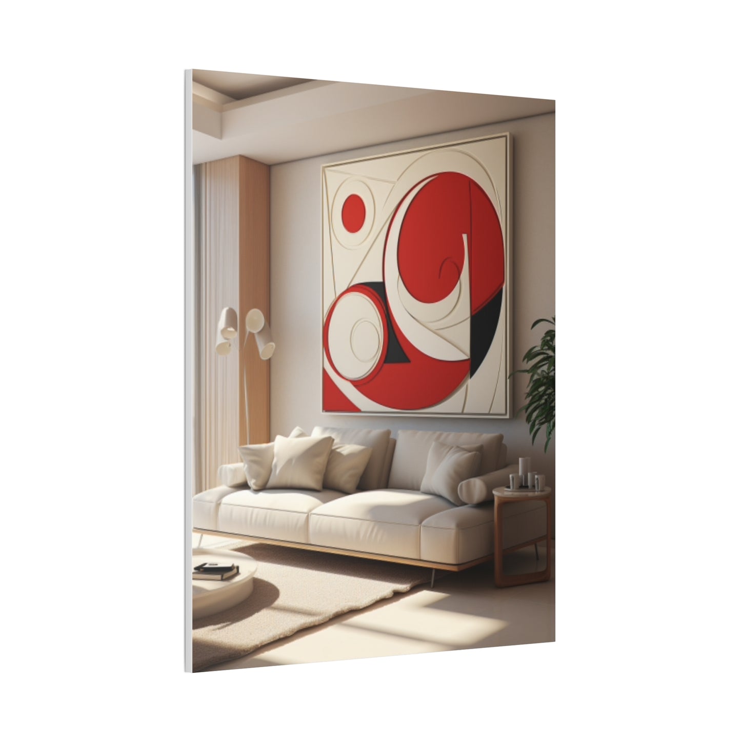 Crimson Elegance: A Symphony of Sophistication Canvas Print