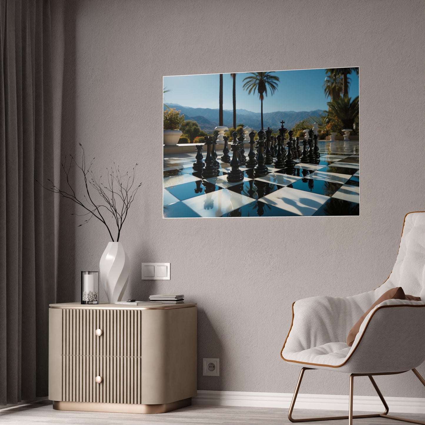 Grandmaster Majesty- Chess Set Poster Print Series