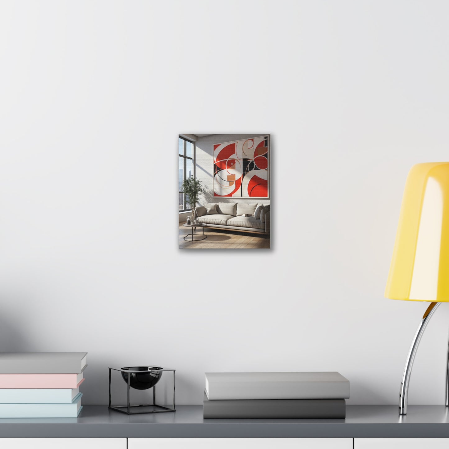 Crimson Elegance: A Symphony of Sophistication Canvas Print