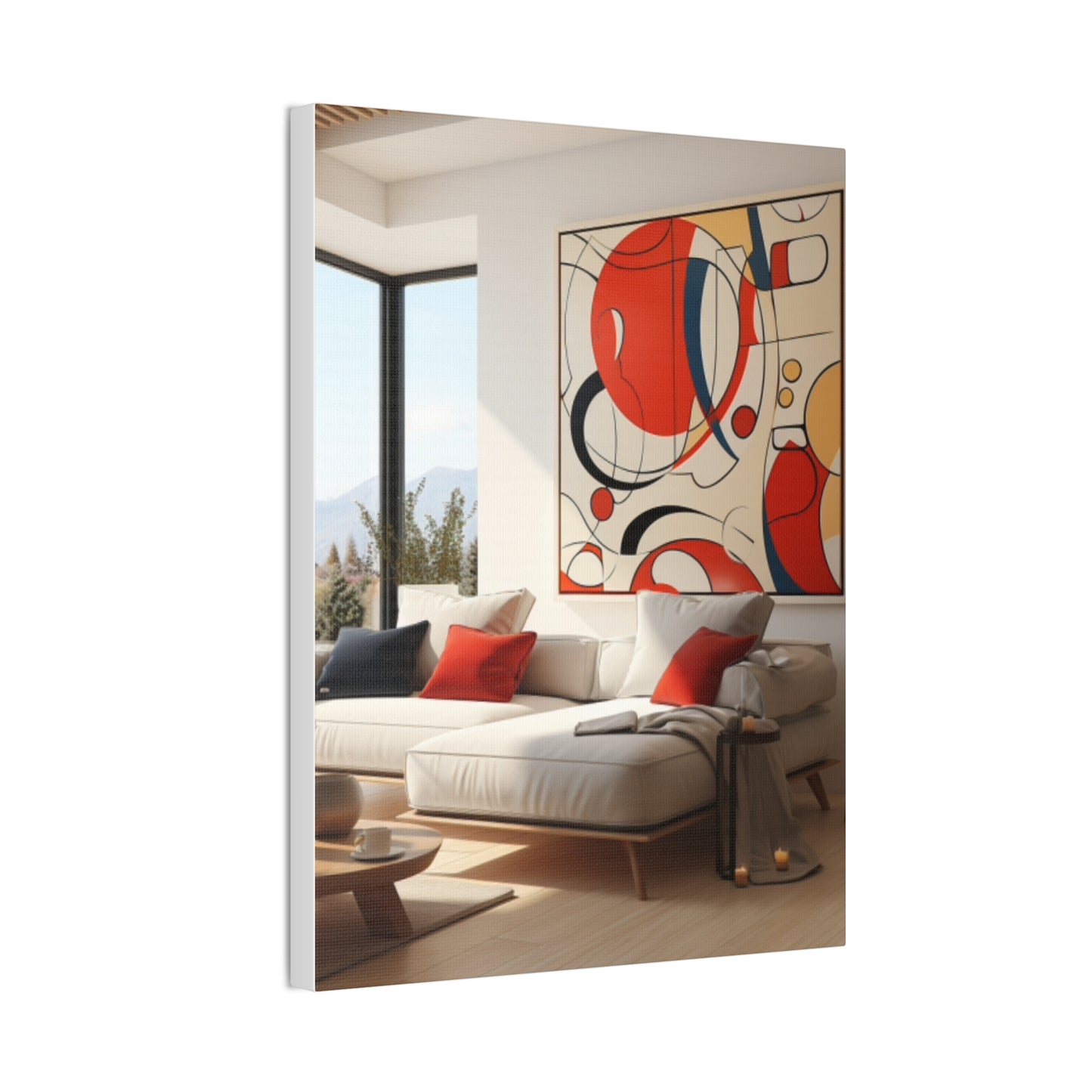 Crimson Elegance: A Symphony of Sophistication Canvas Print
