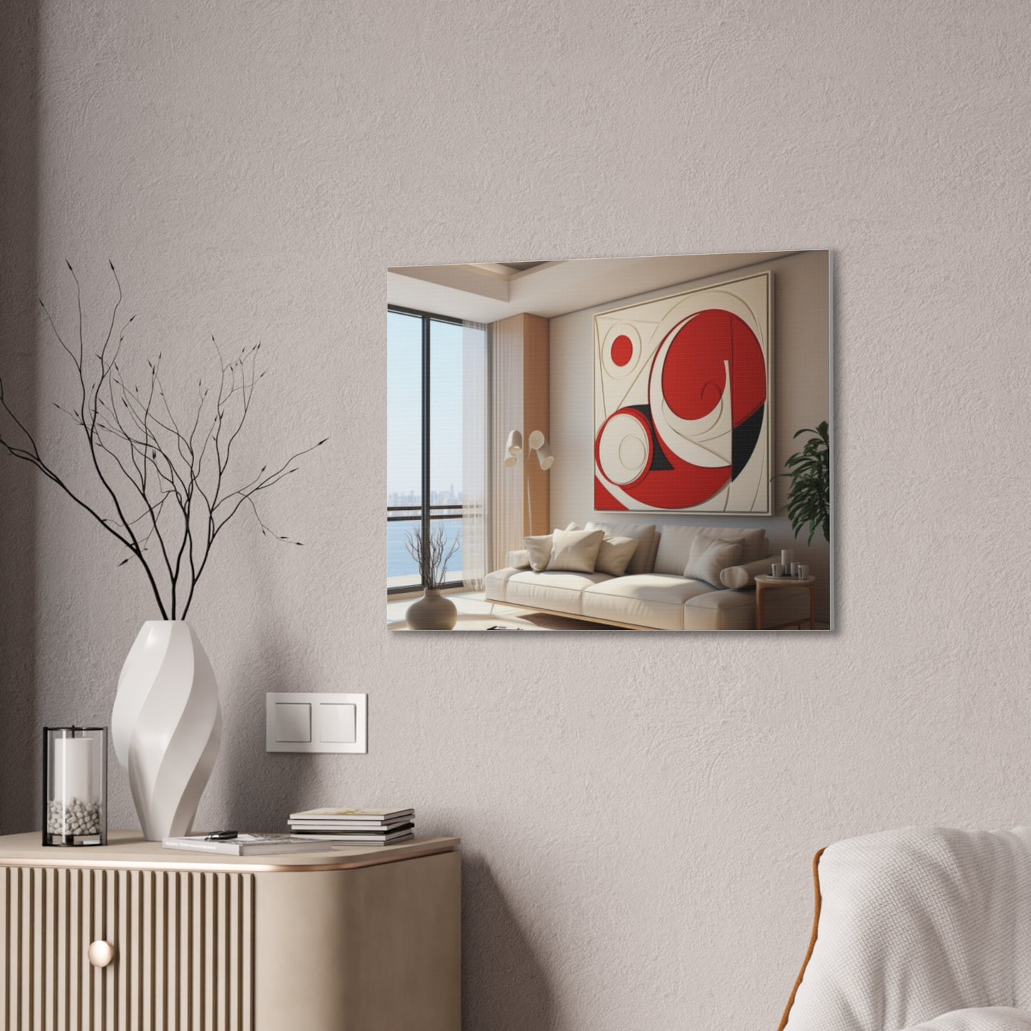 Crimson Elegance: A Symphony of Sophistication Canvas Print