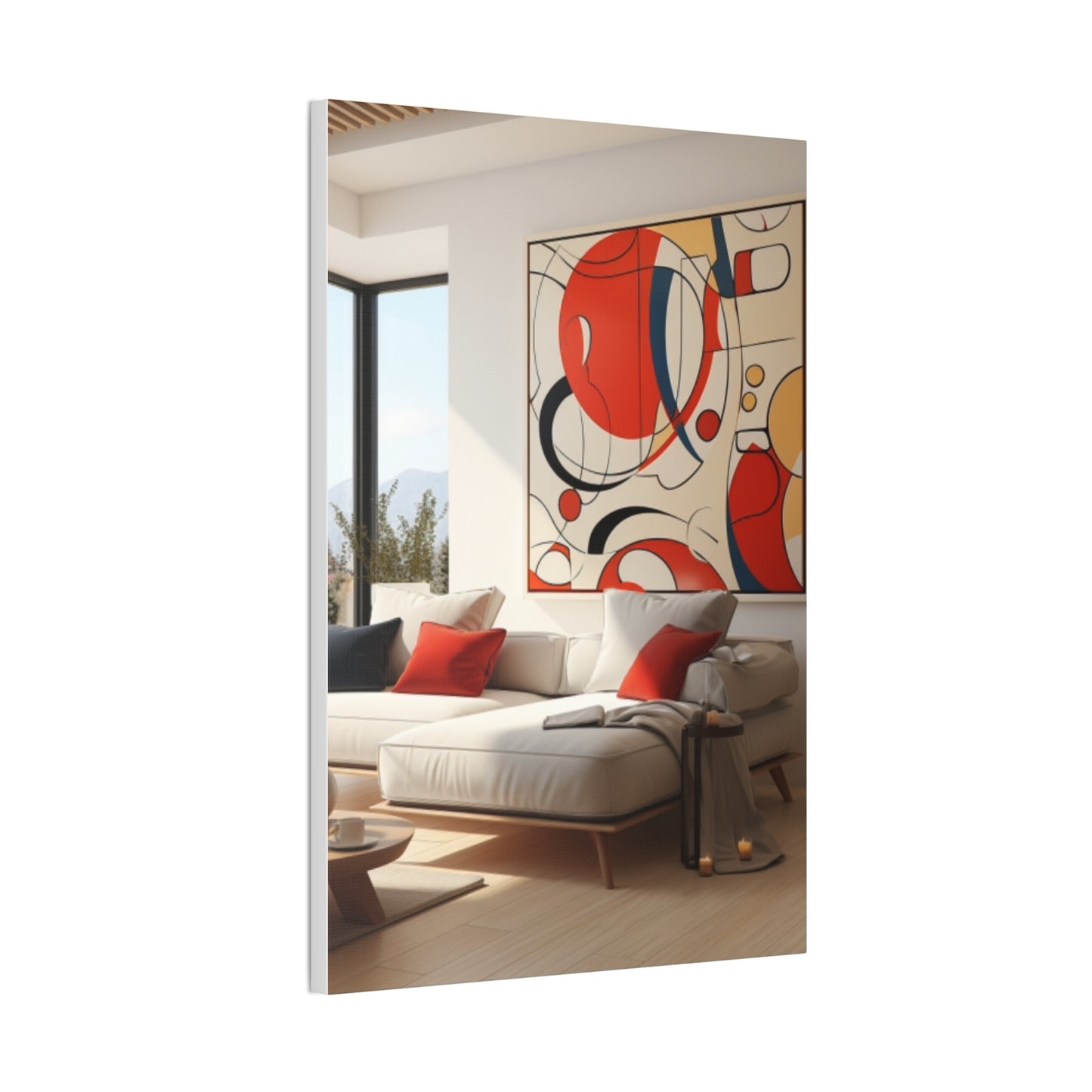 Crimson Elegance: A Symphony of Sophistication Canvas Print