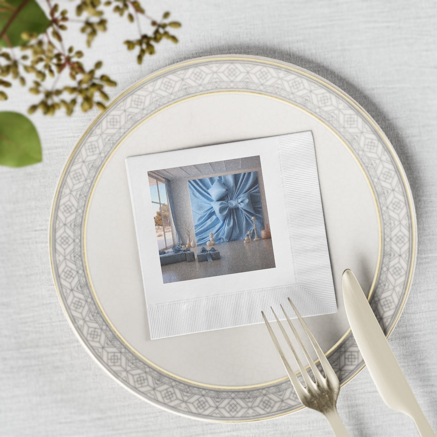 Dynamic Holiday Napkins for Sophisticated Living Spaces