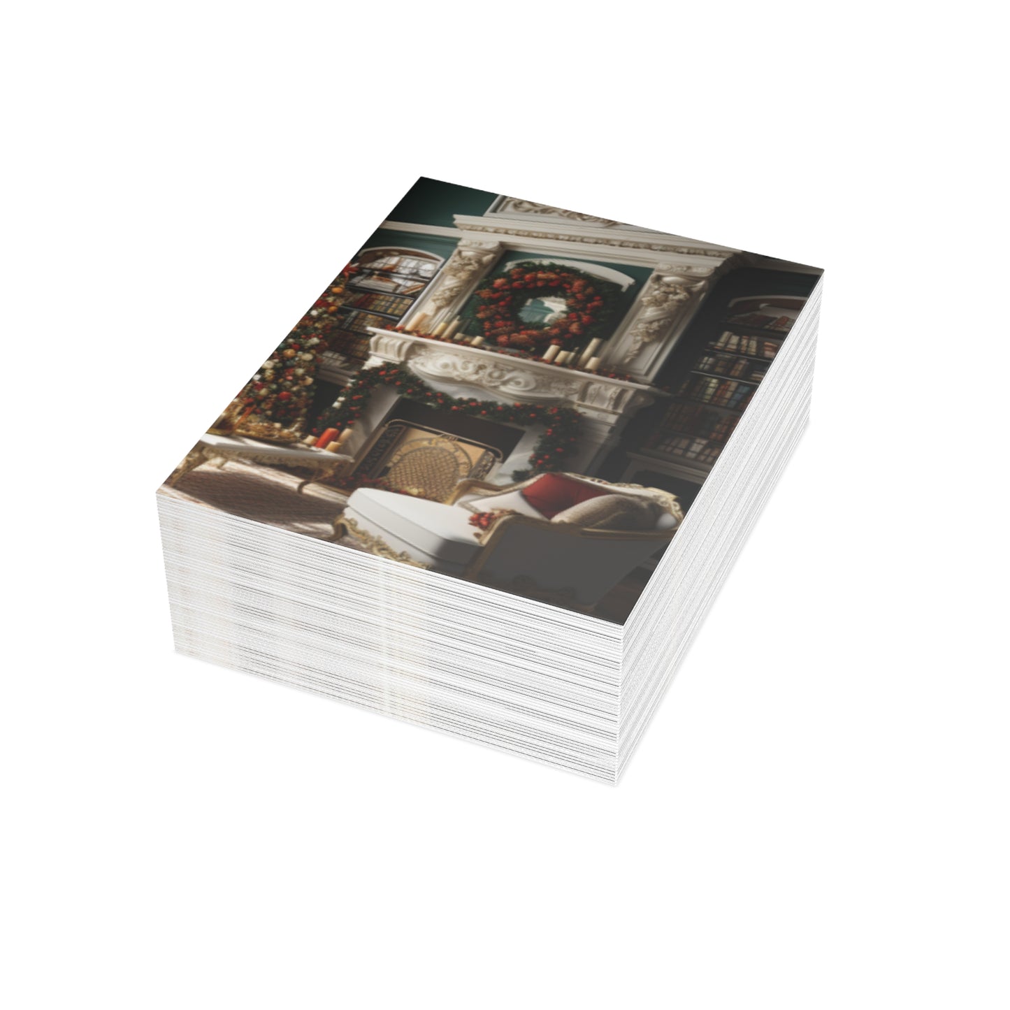 Regal Radiance: Opulent Christmas Greeting Cards