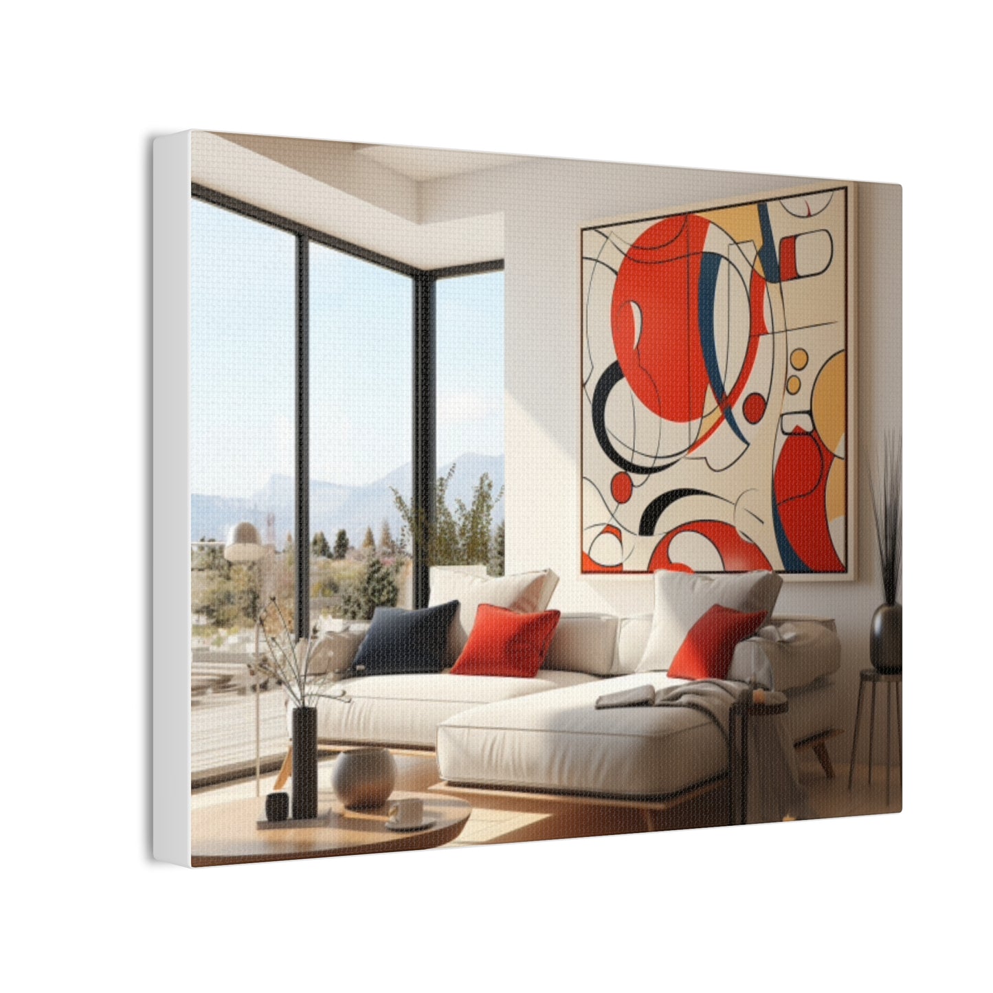 Crimson Elegance: A Symphony of Sophistication Canvas Print