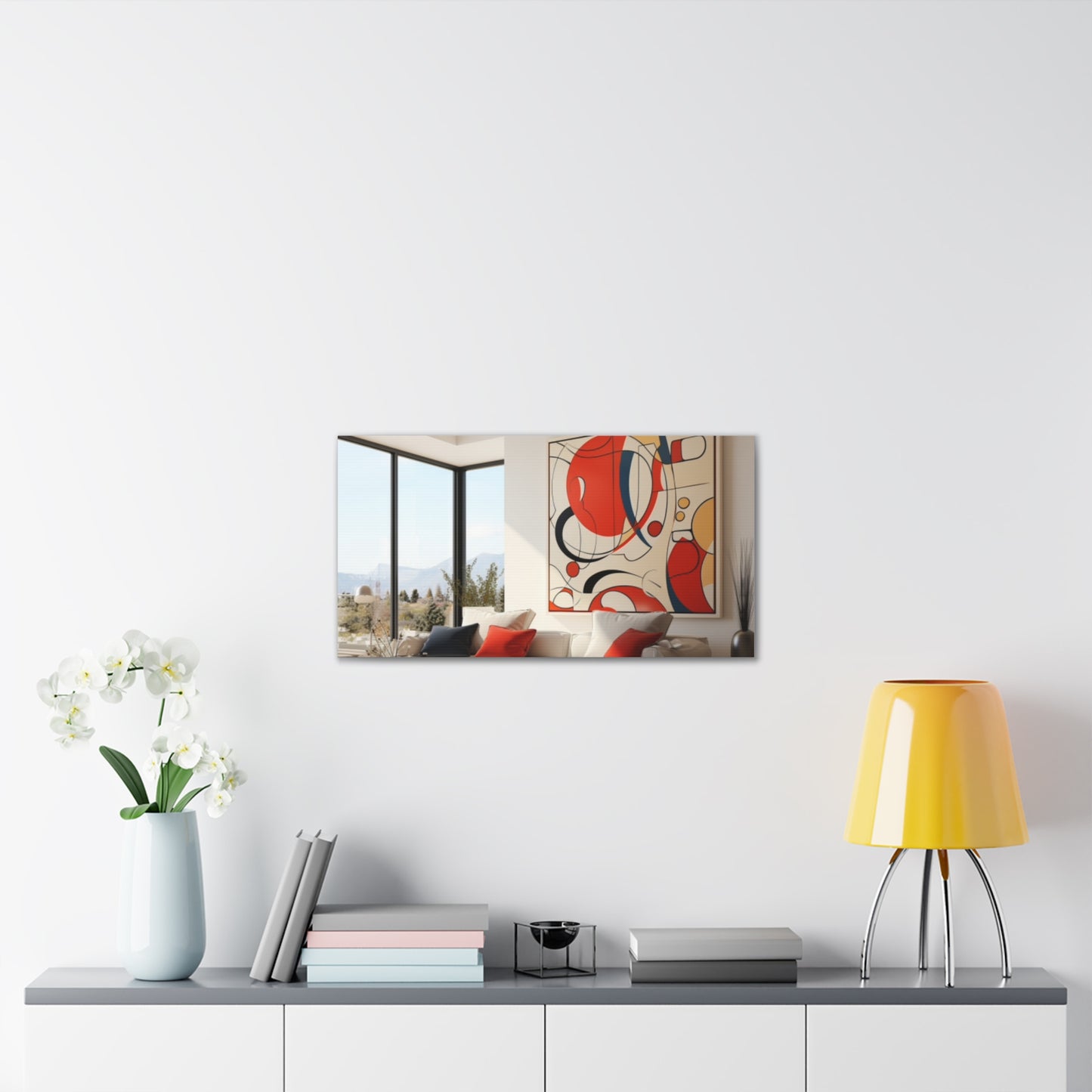 Crimson Elegance: A Symphony of Sophistication Canvas Print