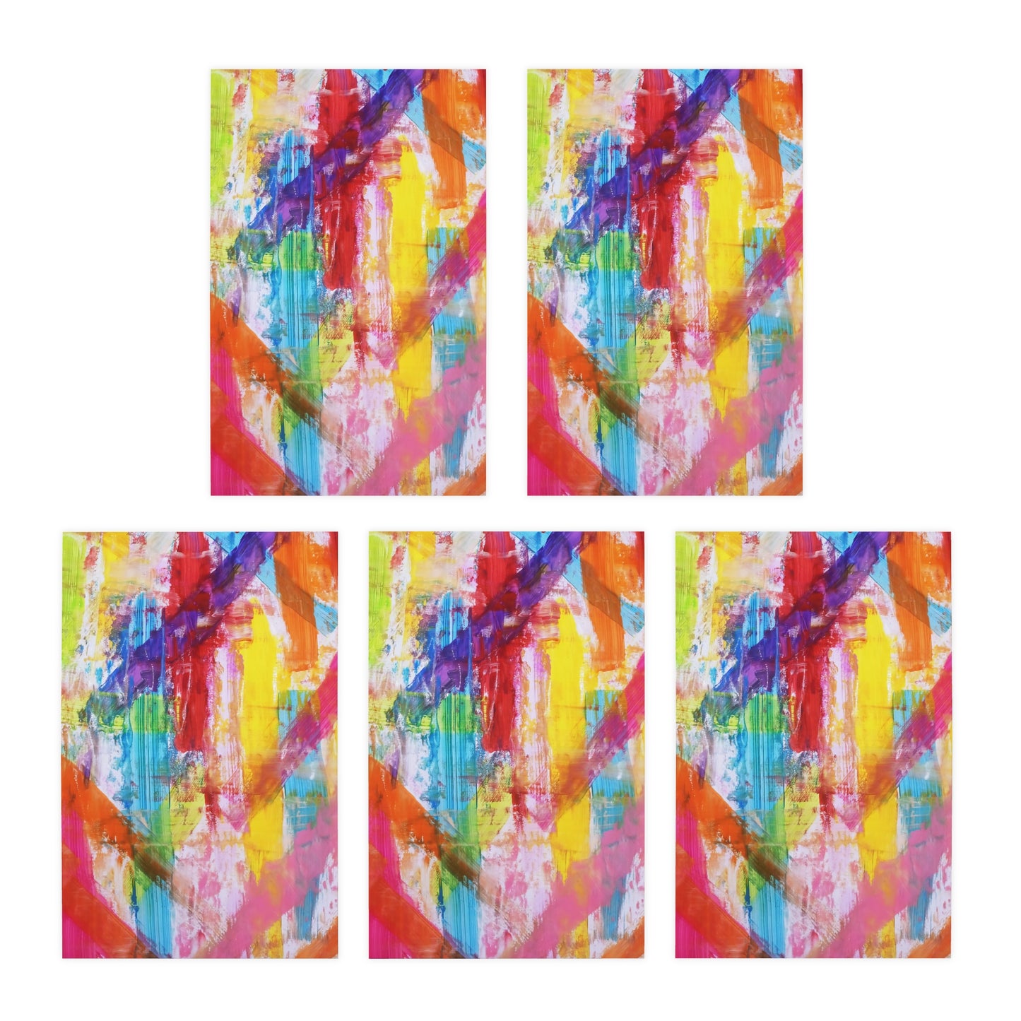 Elegance in Ink: Abstract Art Note Card Set(5-Pack)