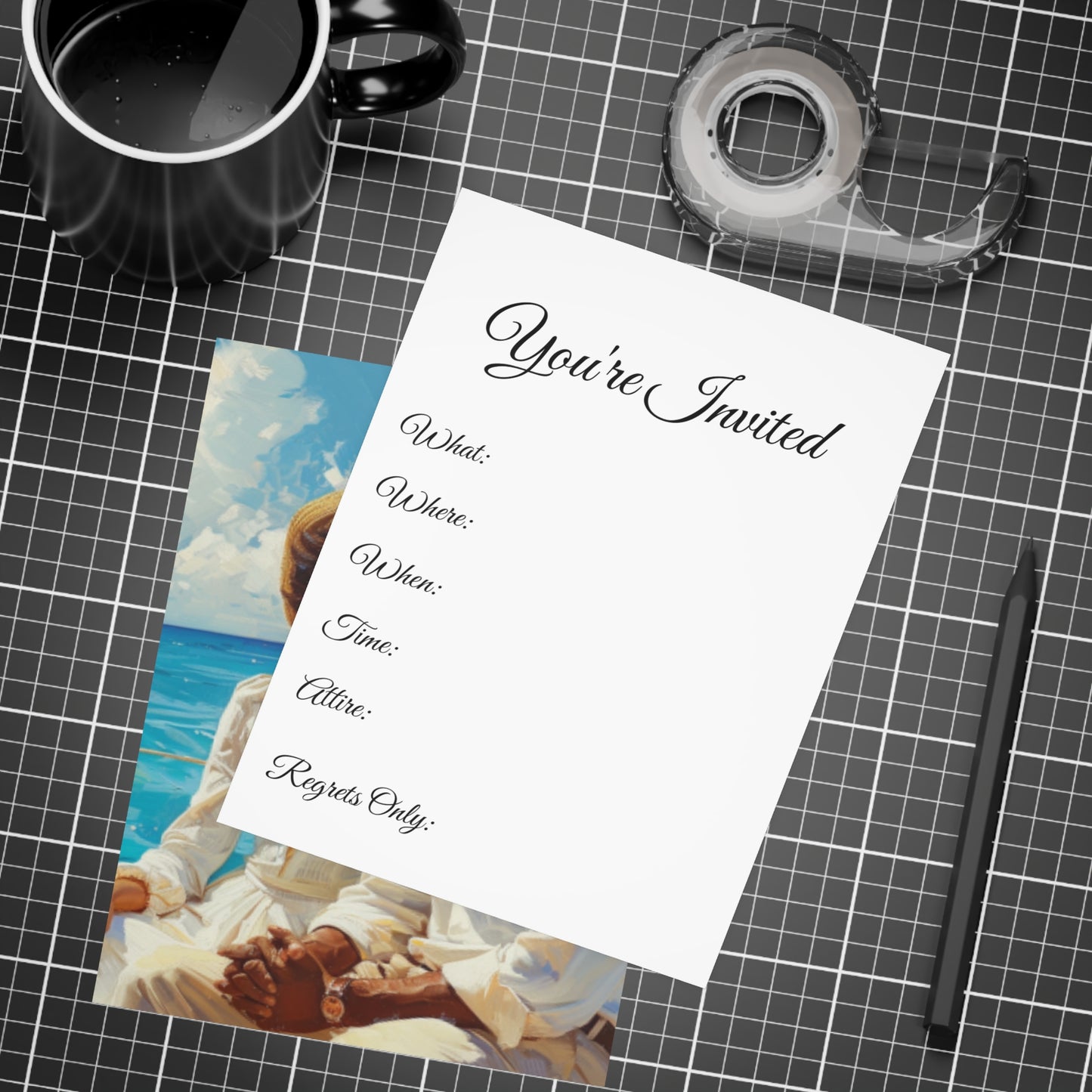 Sail & Celebrate: A Day of Elegance Yacht/Boat Party Invitation Bundles (envelopes included)