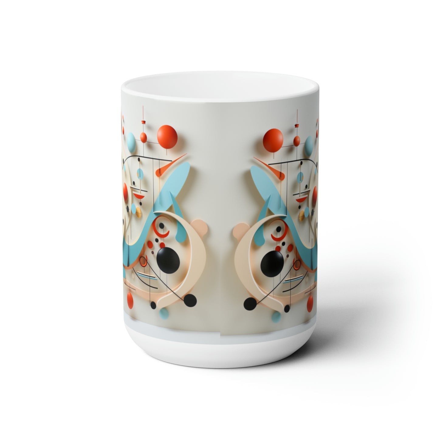 Artsy Abstract Ceramic Mug 15oz