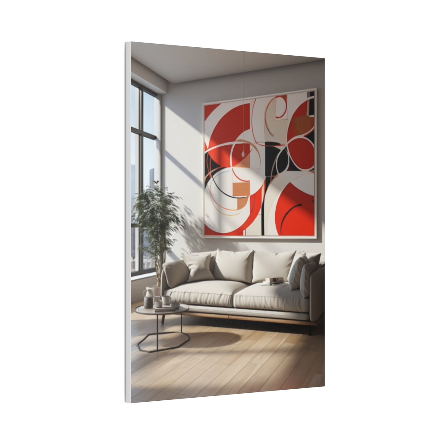 Crimson Elegance: A Symphony of Sophistication Canvas Print