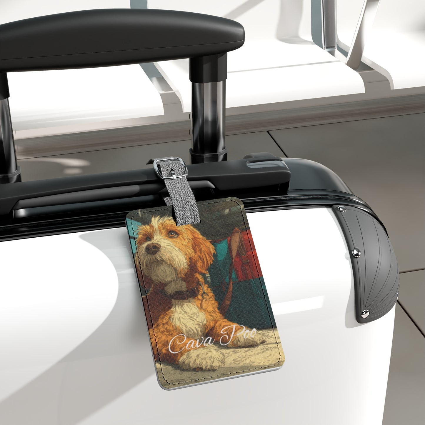 Pawfect Travels™ Pet-Inspired Luggage Tag, Cava Poo 1 Rectangle