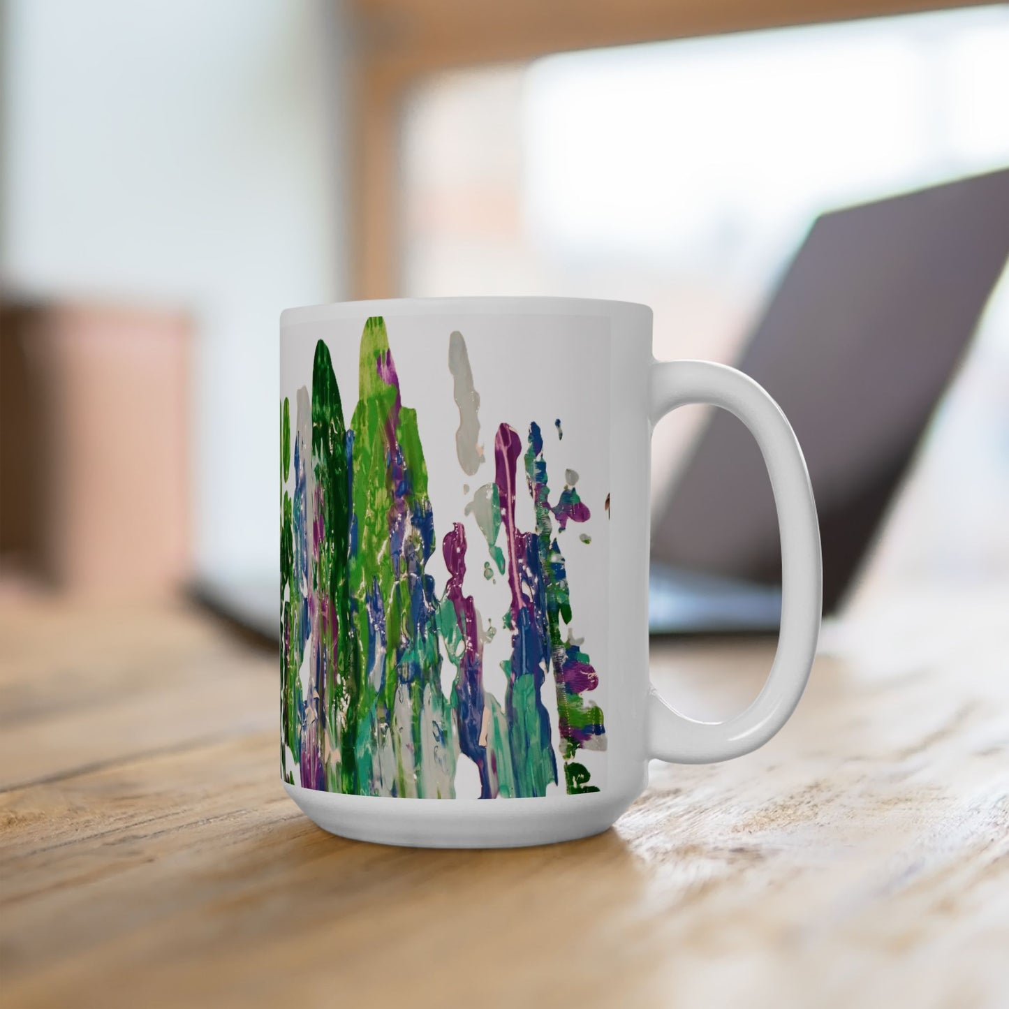 Artsy Abstract Ceramic Mug 15oz