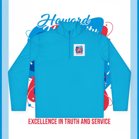 Howard University Legacy Unisex 1/4 Zip Pullover – Classic Solid Color HBCU Pride Collection/ Truth and Service