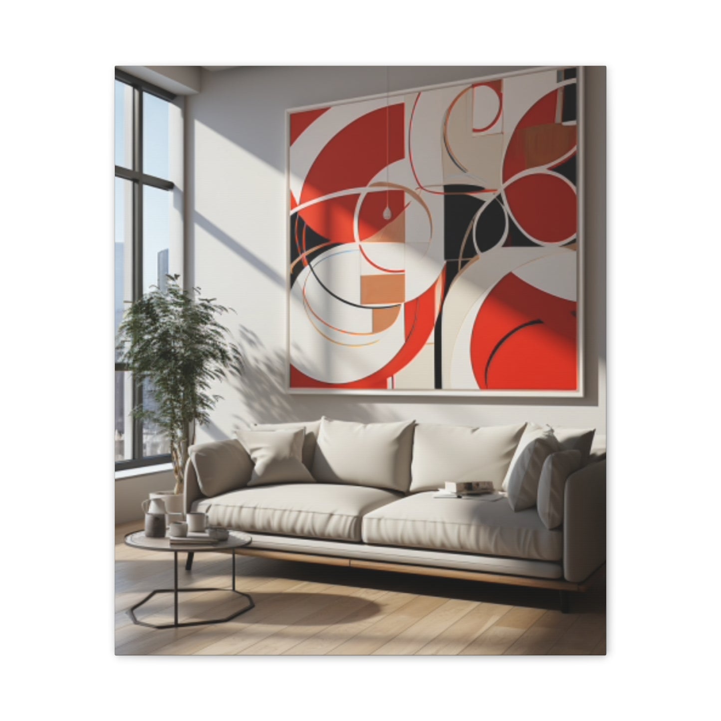 Crimson Elegance: A Symphony of Sophistication Canvas Print
