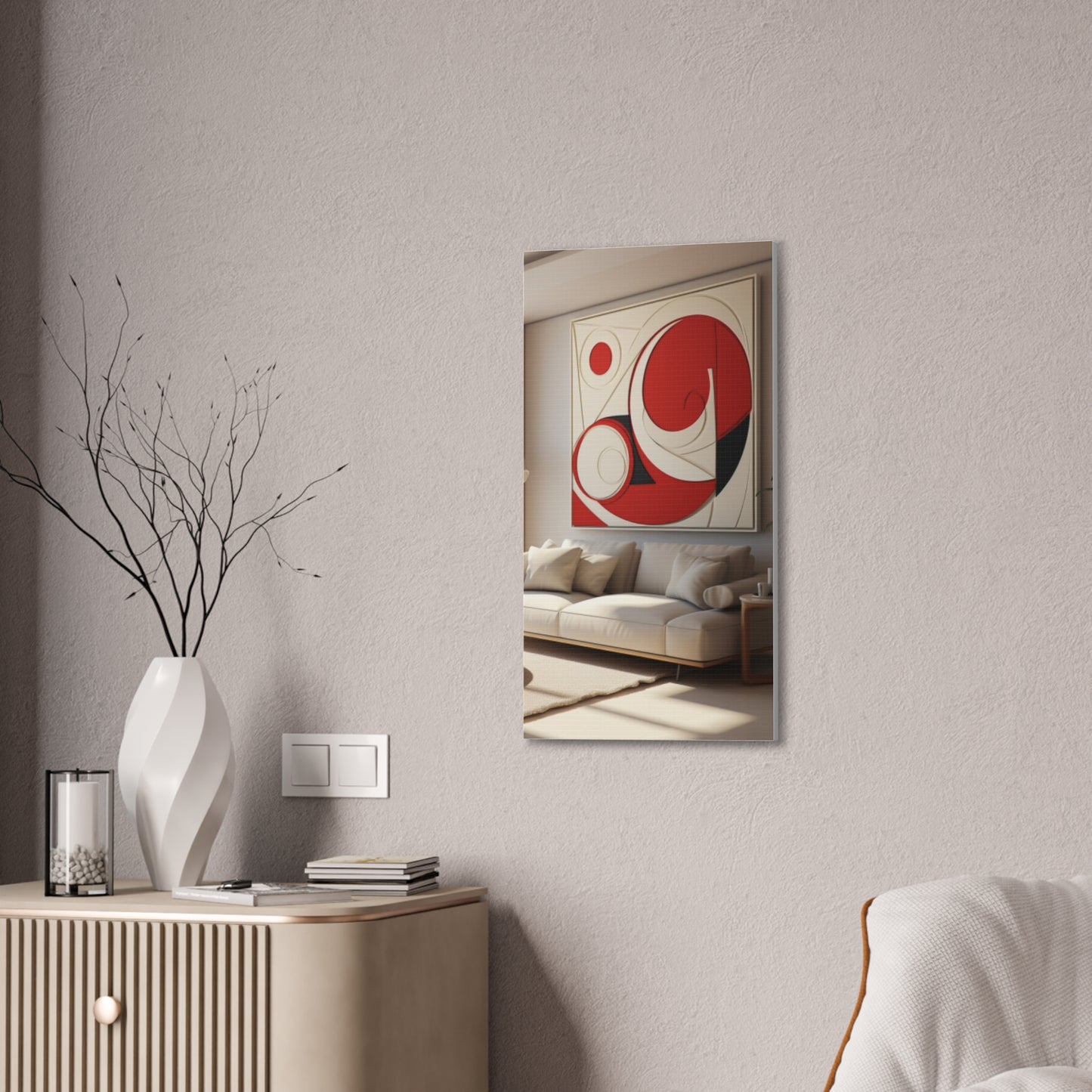 Crimson Elegance: A Symphony of Sophistication Canvas Print