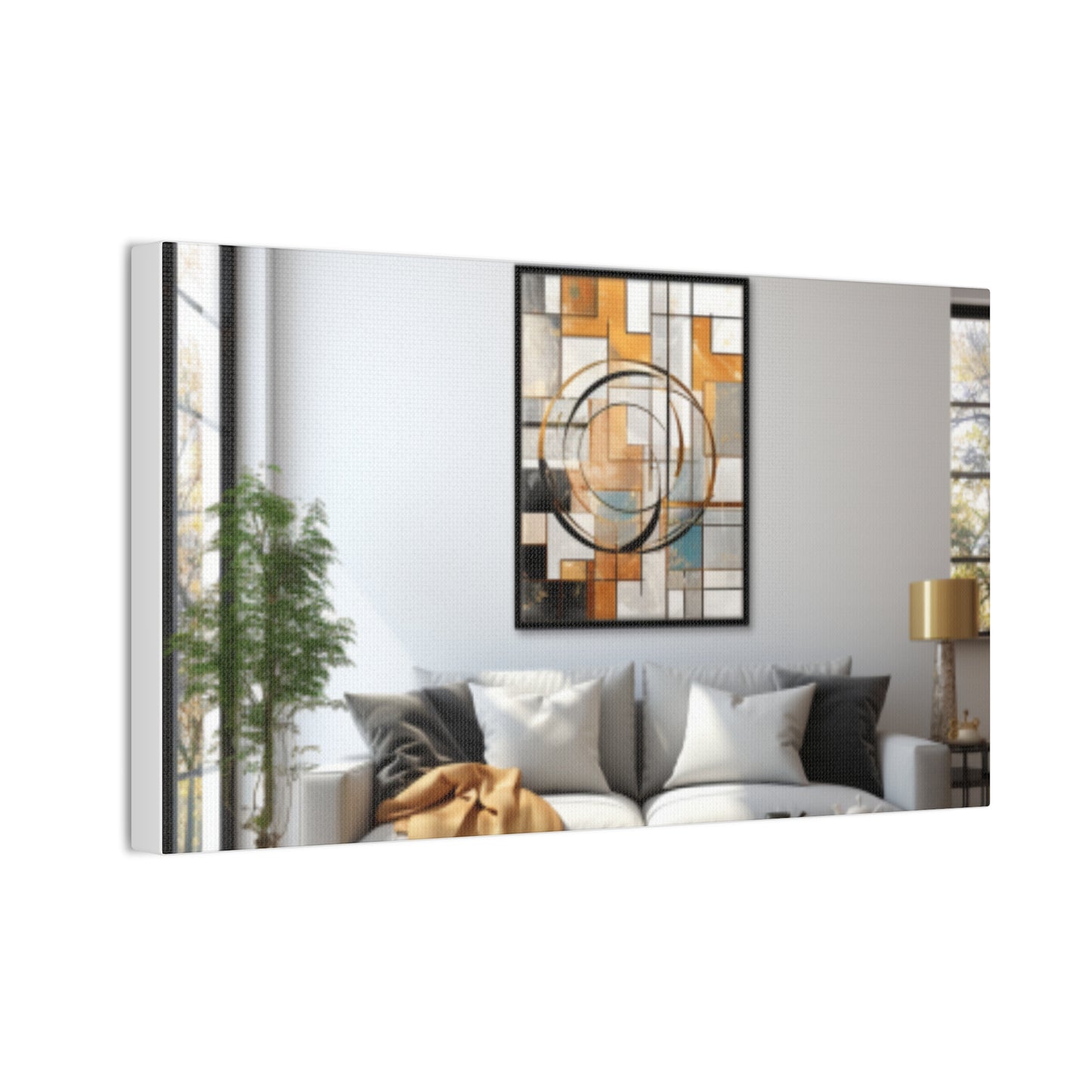Gold and Black Elegance: A Symphony of Sophistication Canvas Print