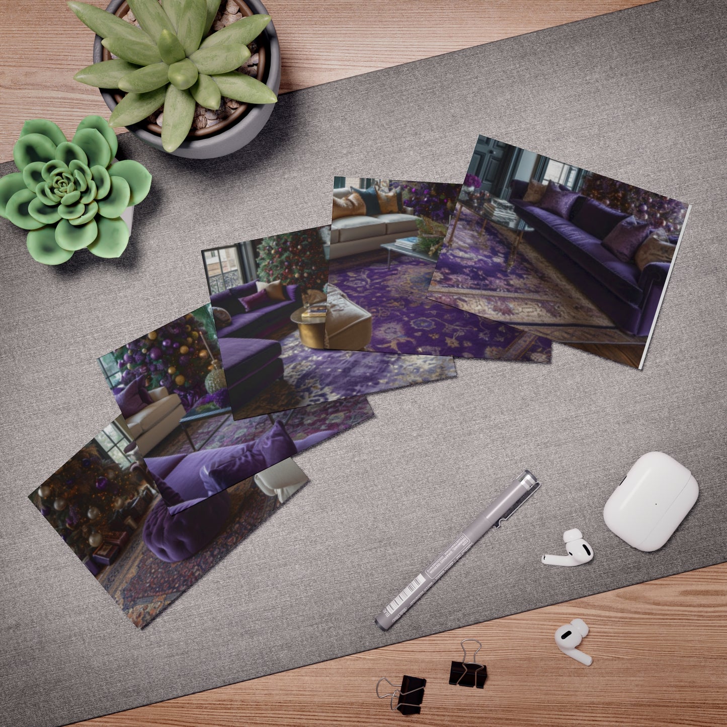 Big Easy Festivity Mardi Gras Note Card Set (5-Pack)