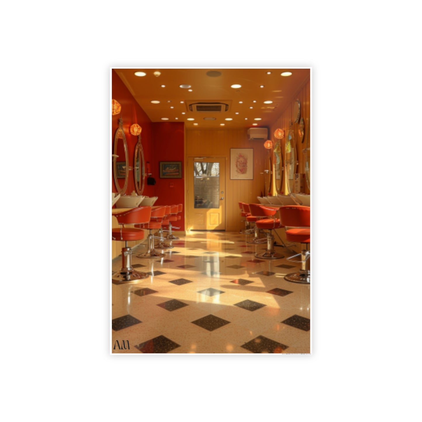 Black Hair Salon Interiors: Poster Prints Celebrating Style
