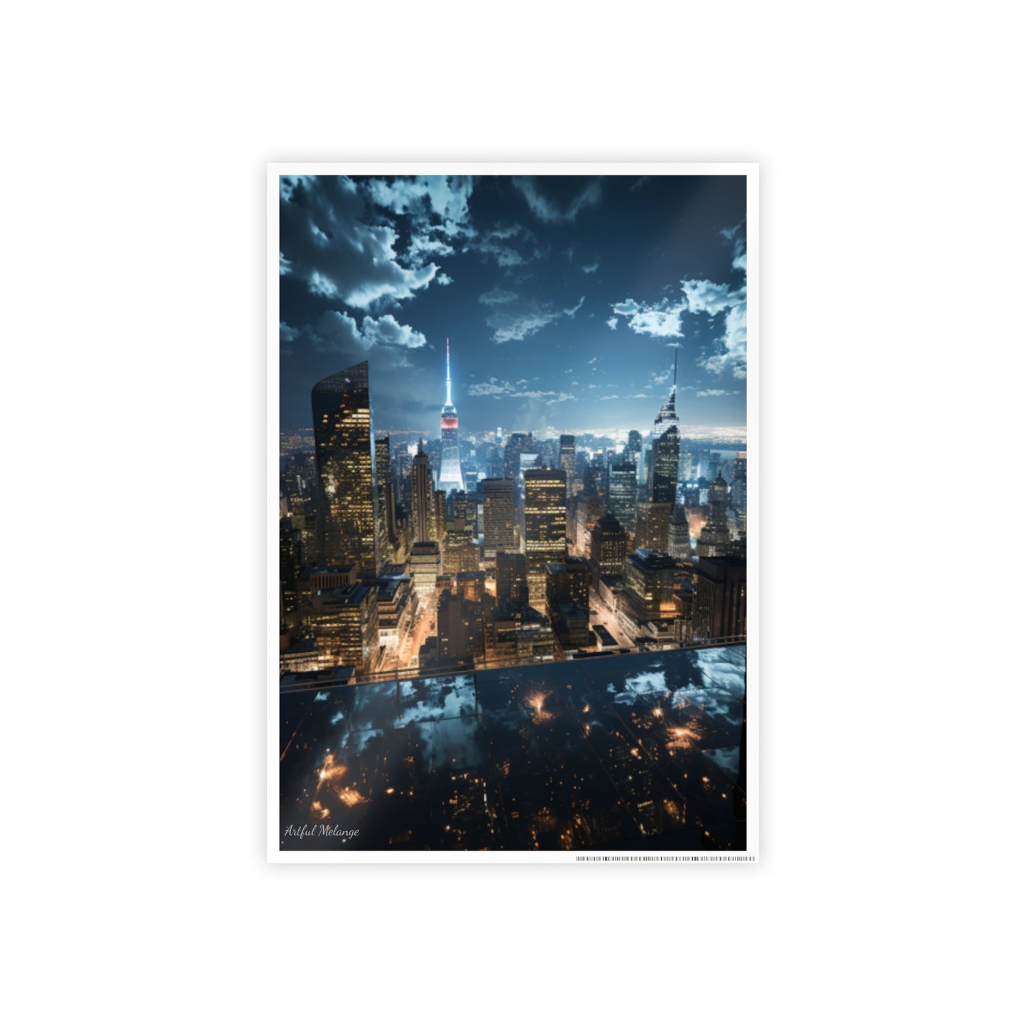 Skyline Vista: Hyper-Realistic 3D Cityscape Posters