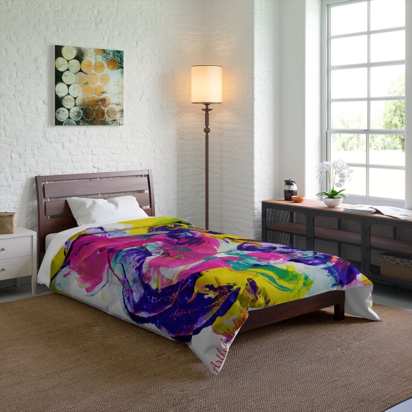 Dreamscape Delight Abstract Art Comforter 34