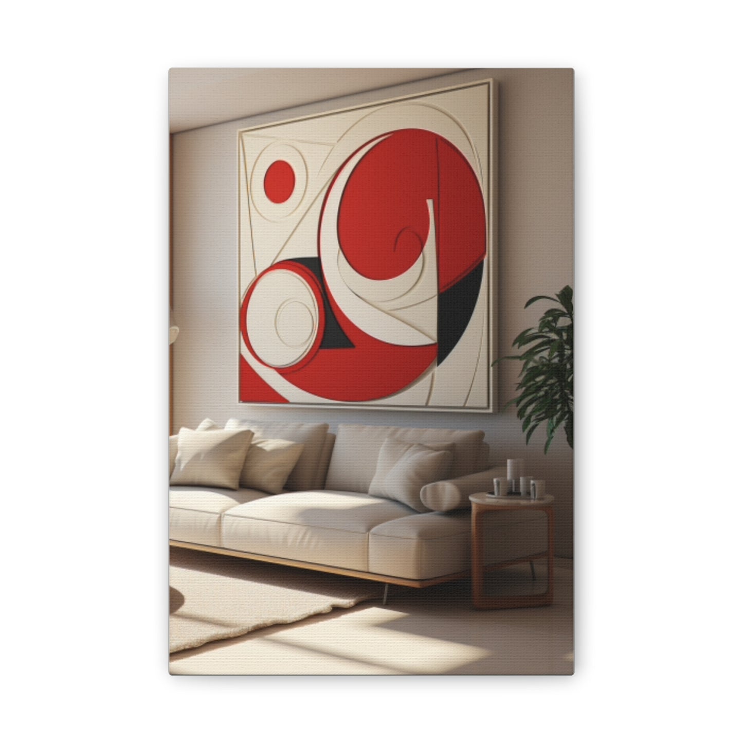 Crimson Elegance: A Symphony of Sophistication Canvas Print