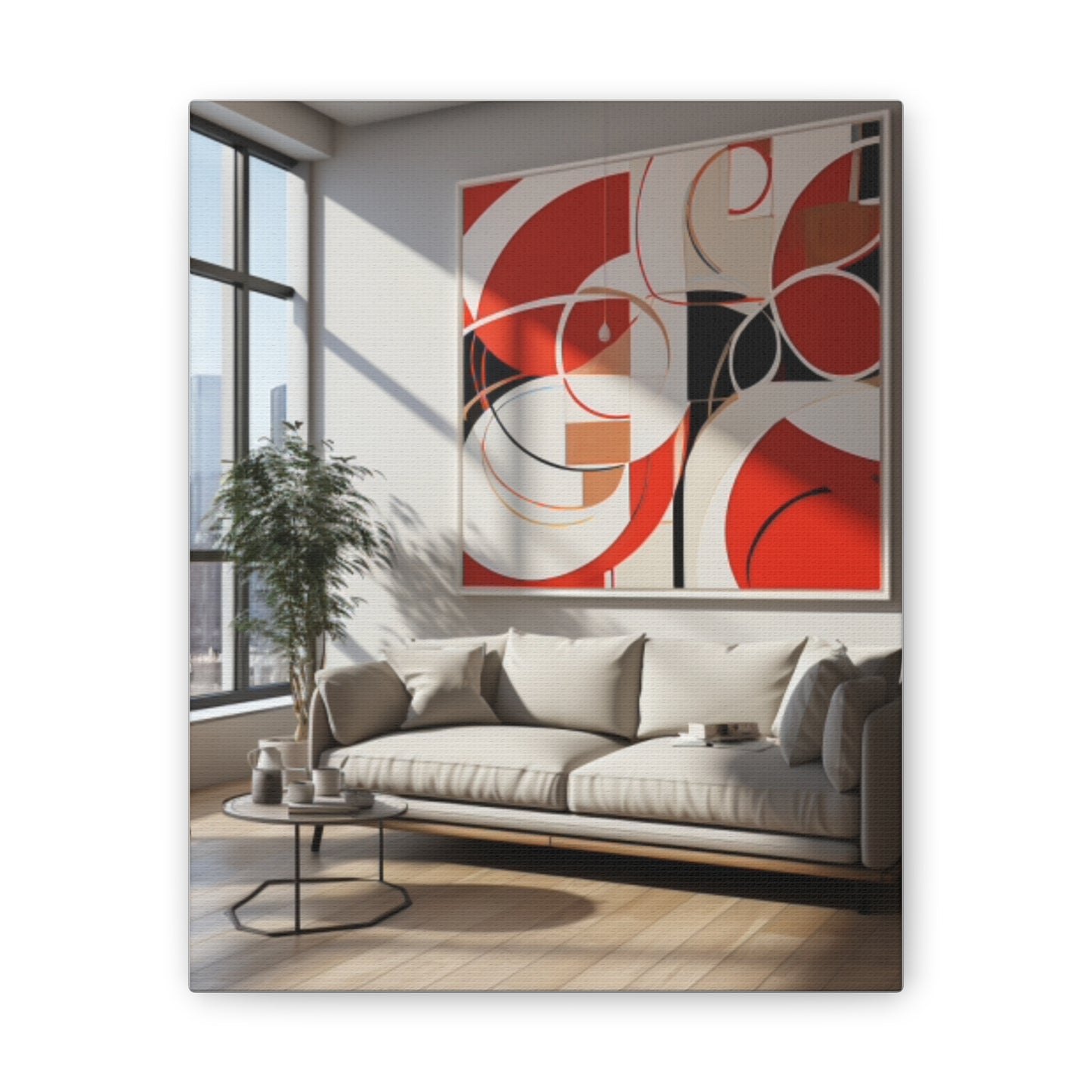 Crimson Elegance: A Symphony of Sophistication Canvas Print