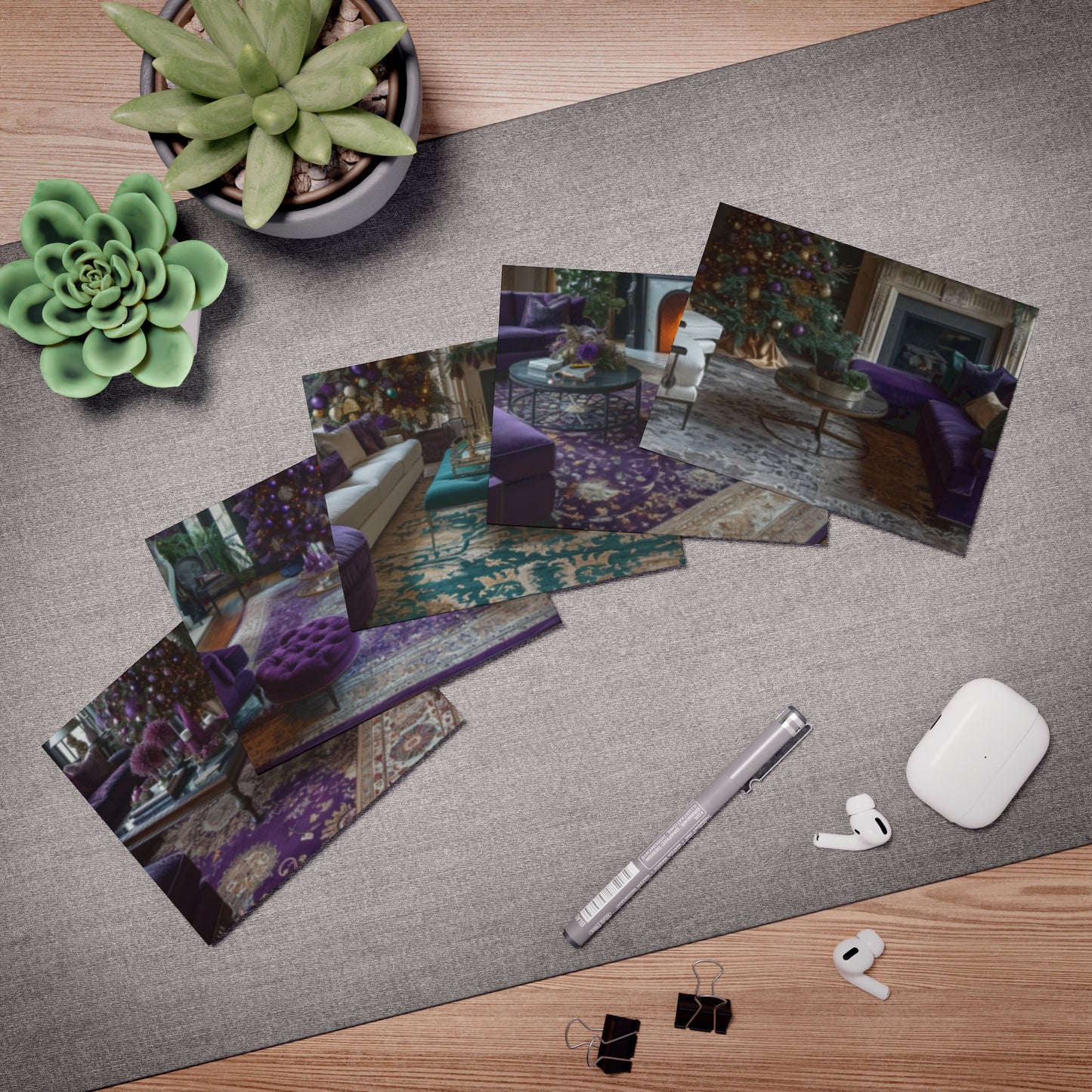 Big Easy Festivity Mardi Gras Note Card Set (5-Pack)