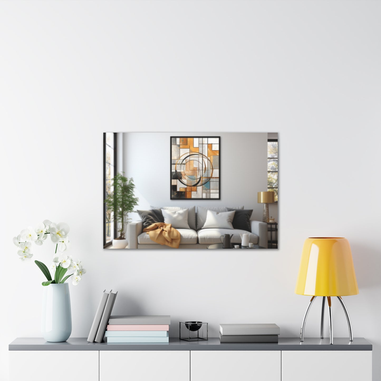 Gold and Black Elegance: A Symphony of Sophistication Canvas Print