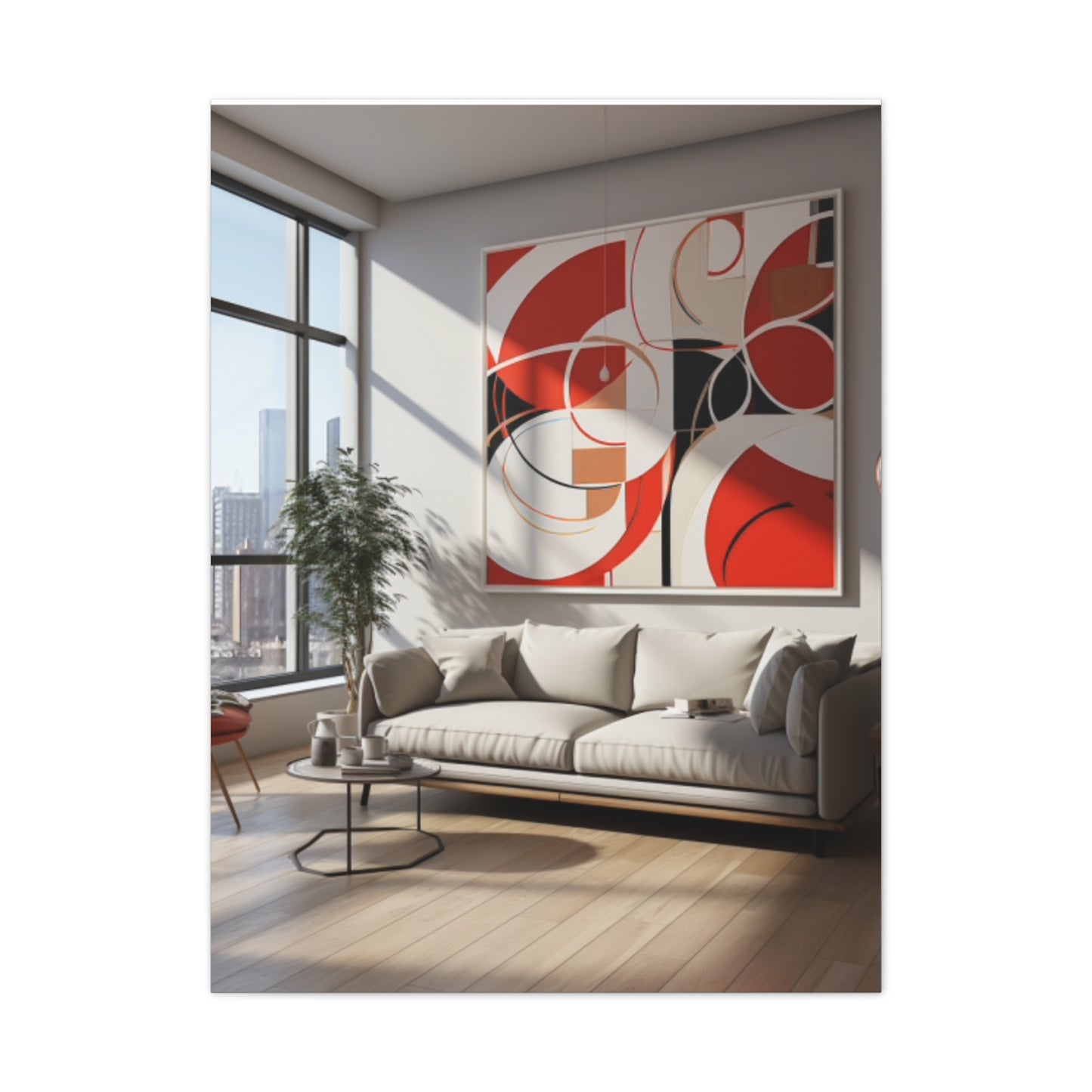 Crimson Elegance: A Symphony of Sophistication Canvas Print