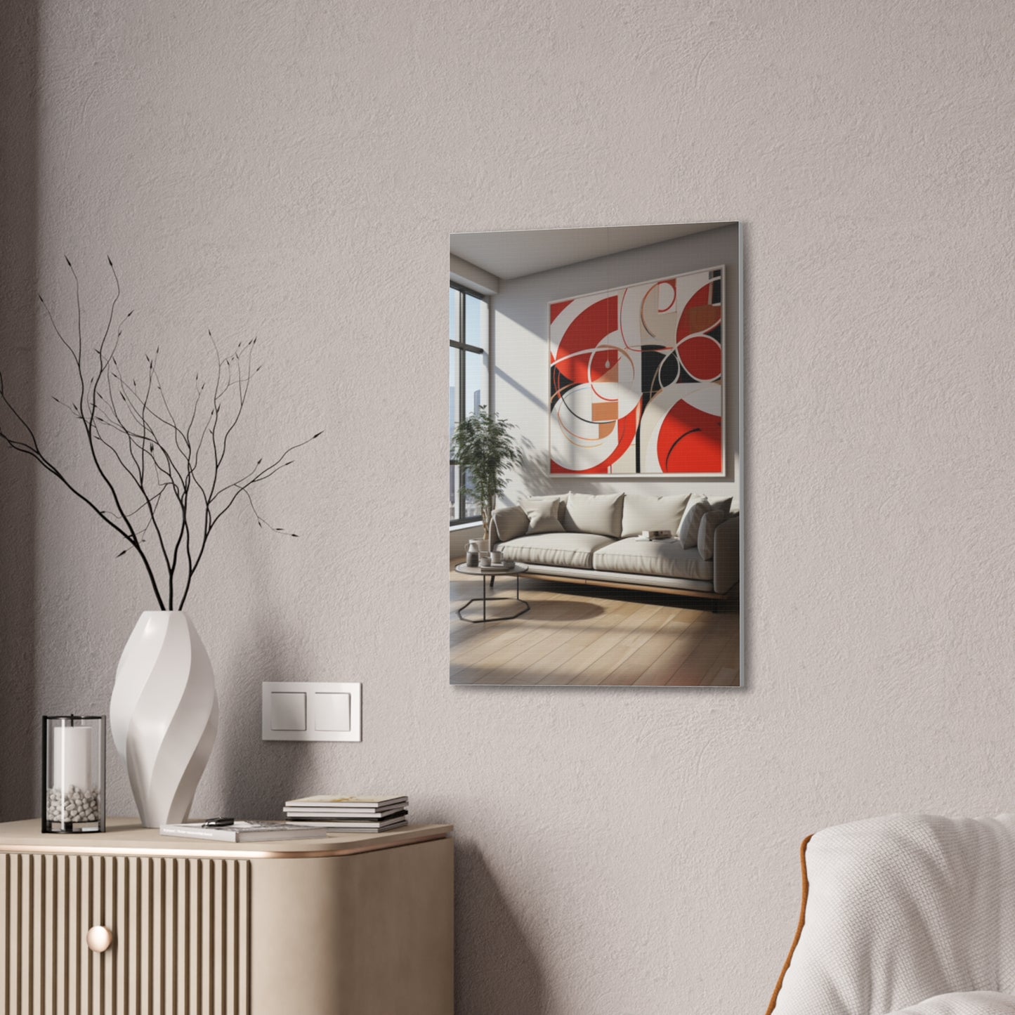 Crimson Elegance: A Symphony of Sophistication Canvas Print