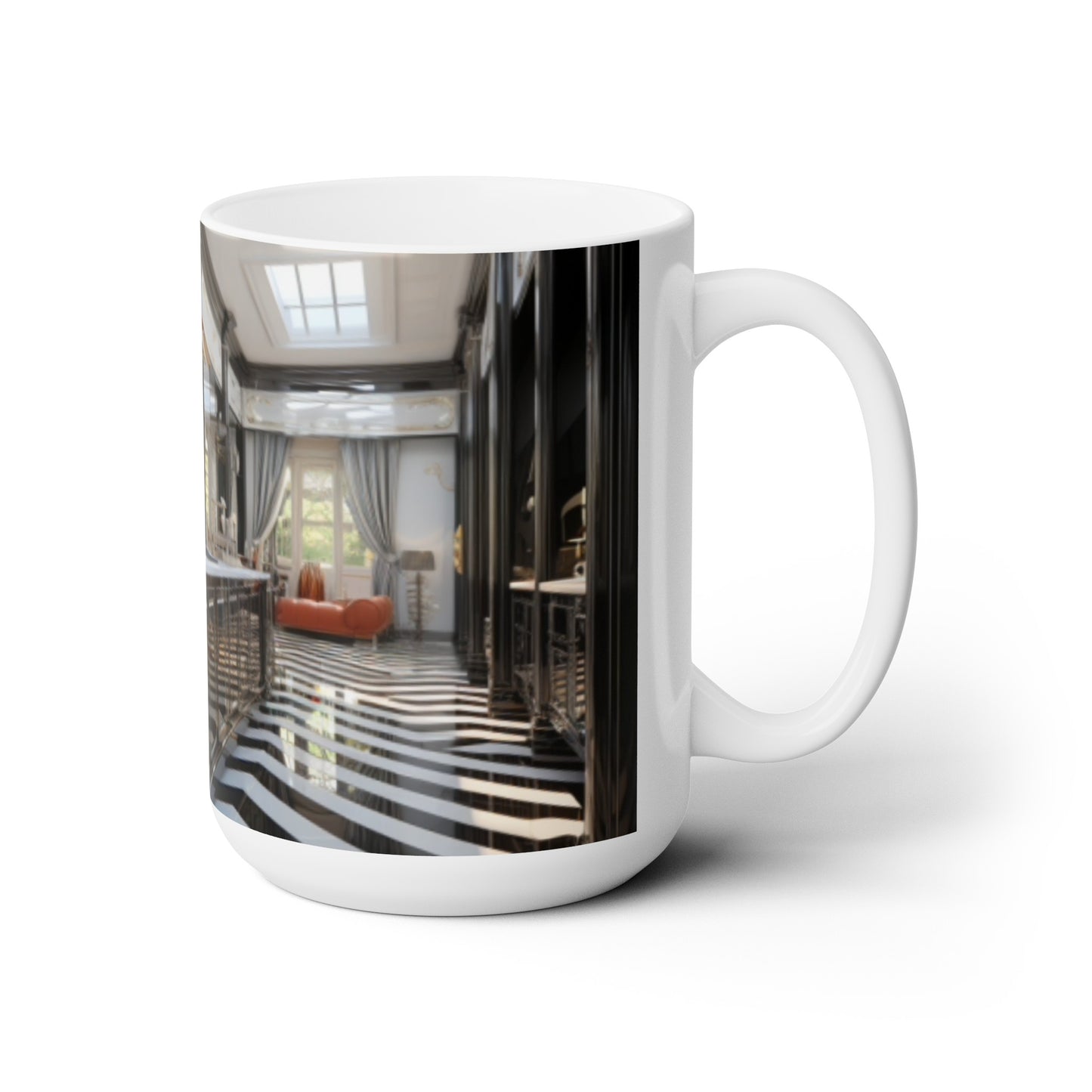 Elegant Kitchen Themed Ceramic Mug 15oz
